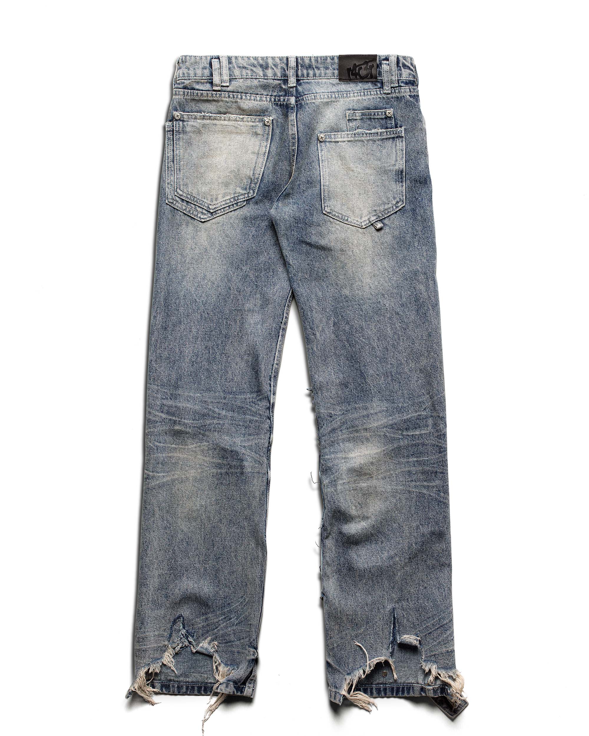Slim low-waist denim