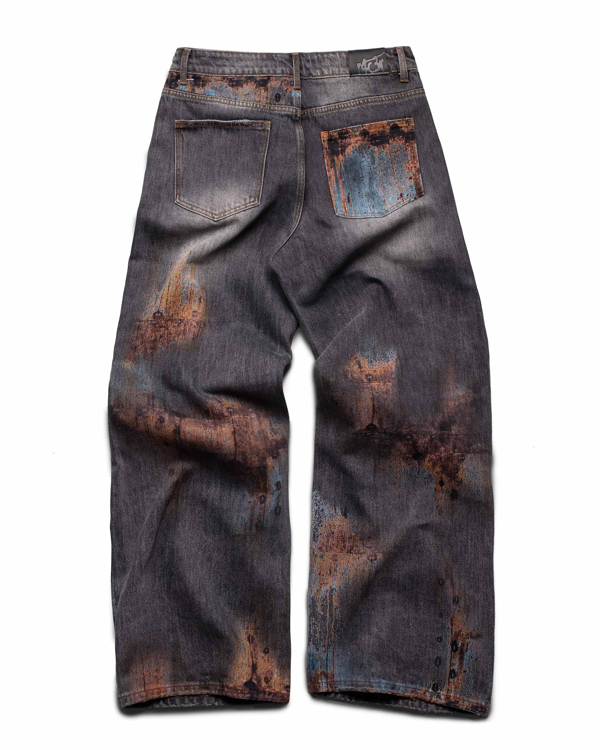 Black rust denim