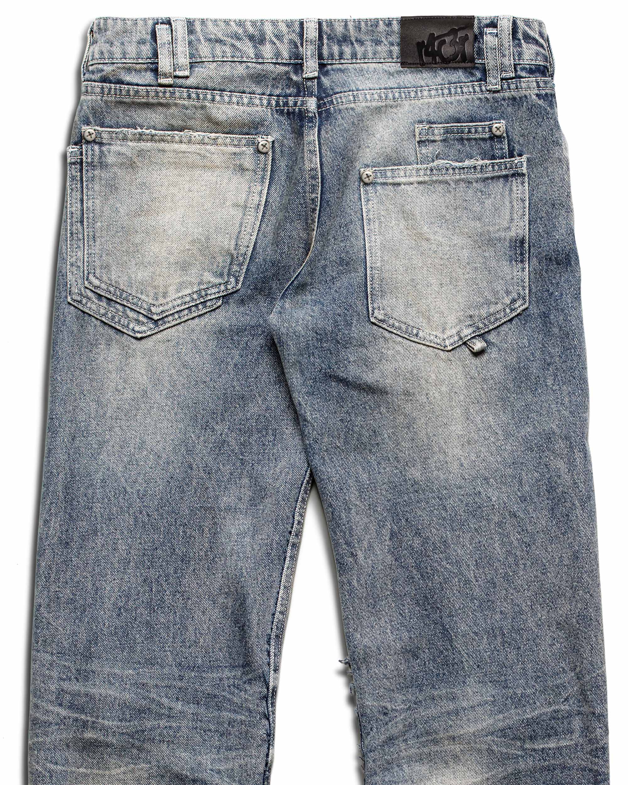 Slim low-waist denim