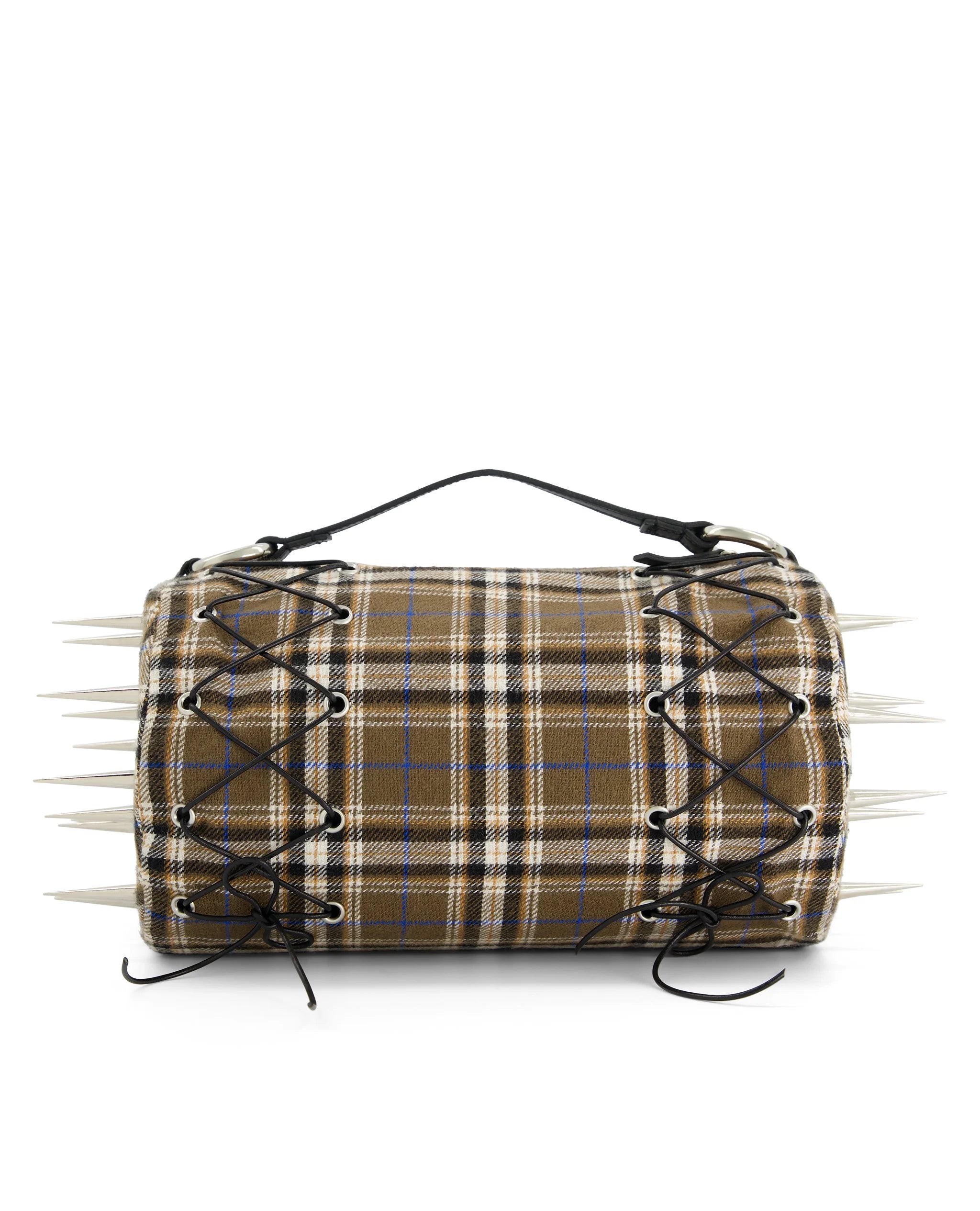 Sac tartan marron à piques