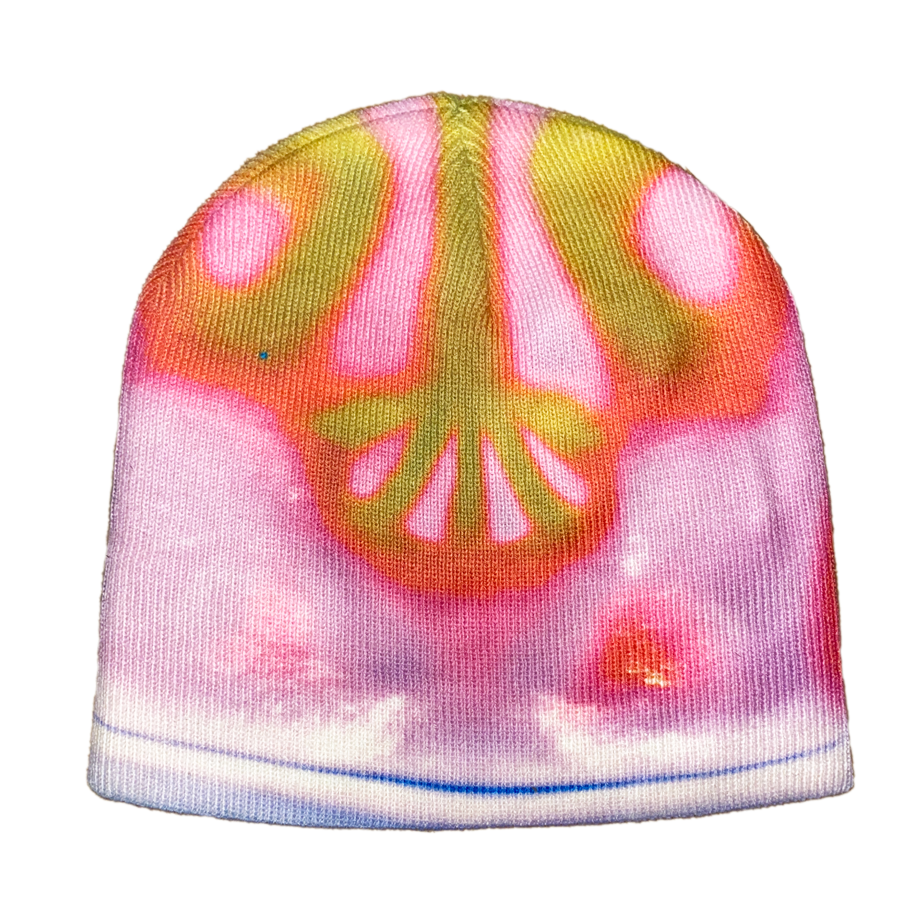 Bug eyed creep beanie - pink/blue