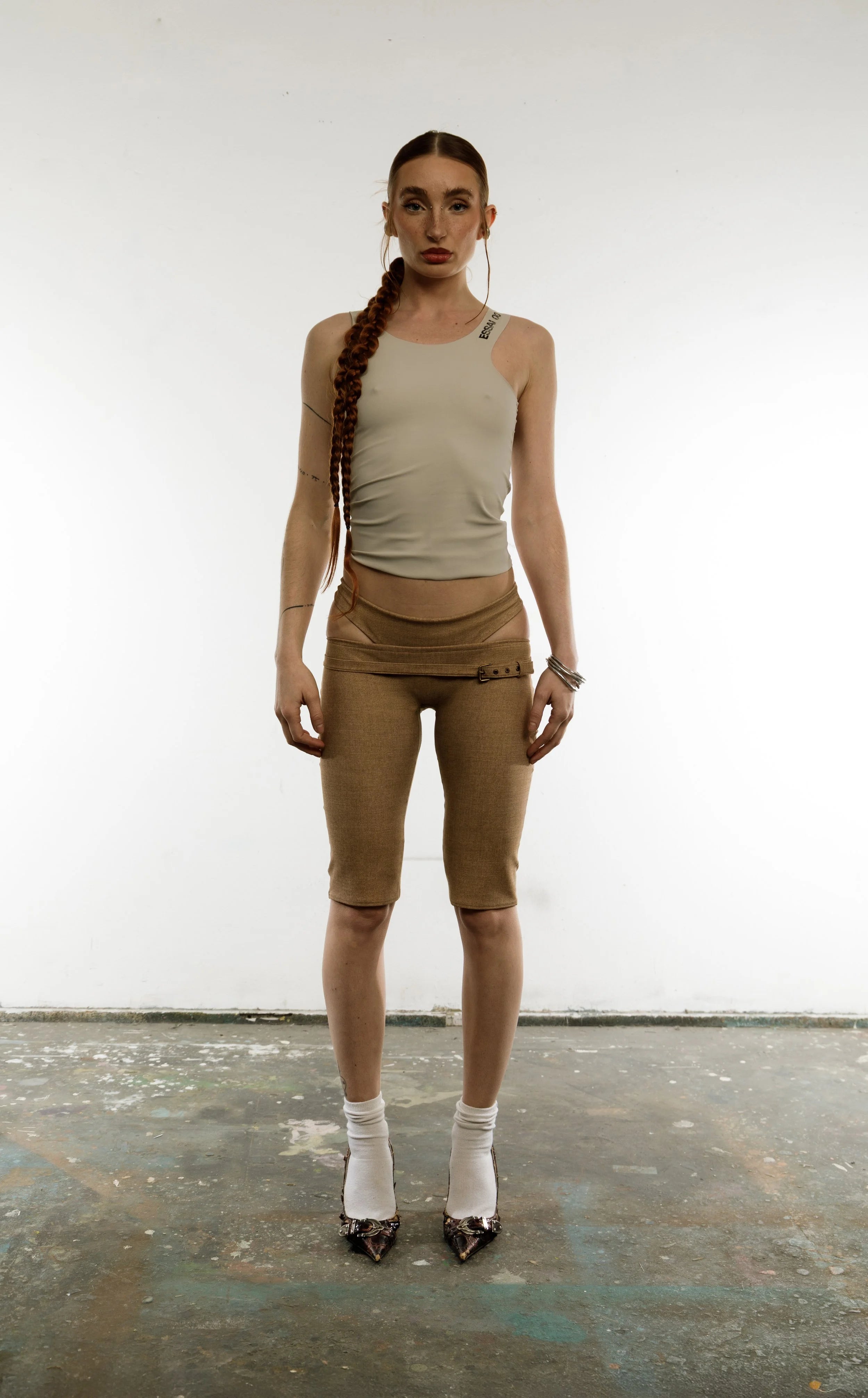 Ultra low belted leggings