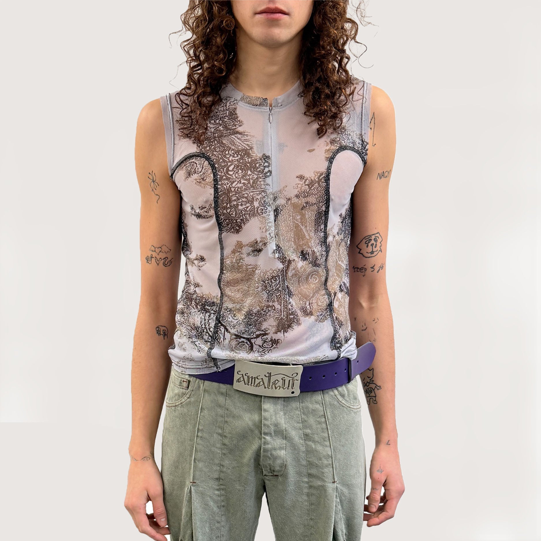 Ben tank white multi