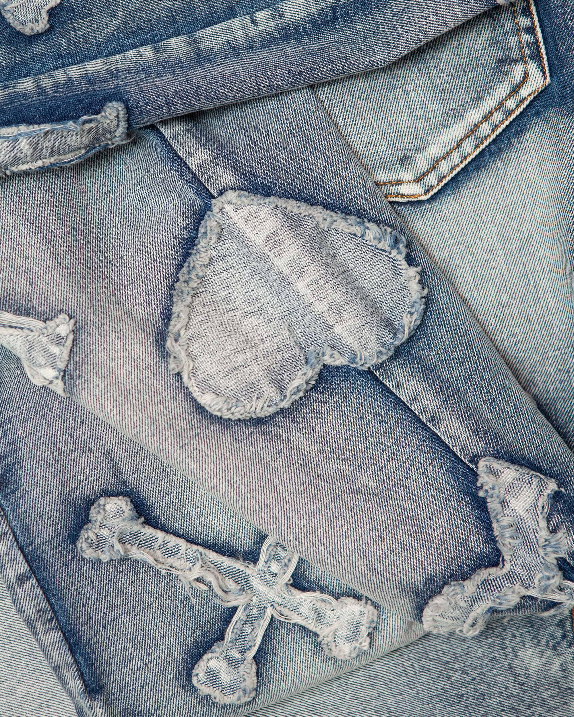 Washed ice patch jeans