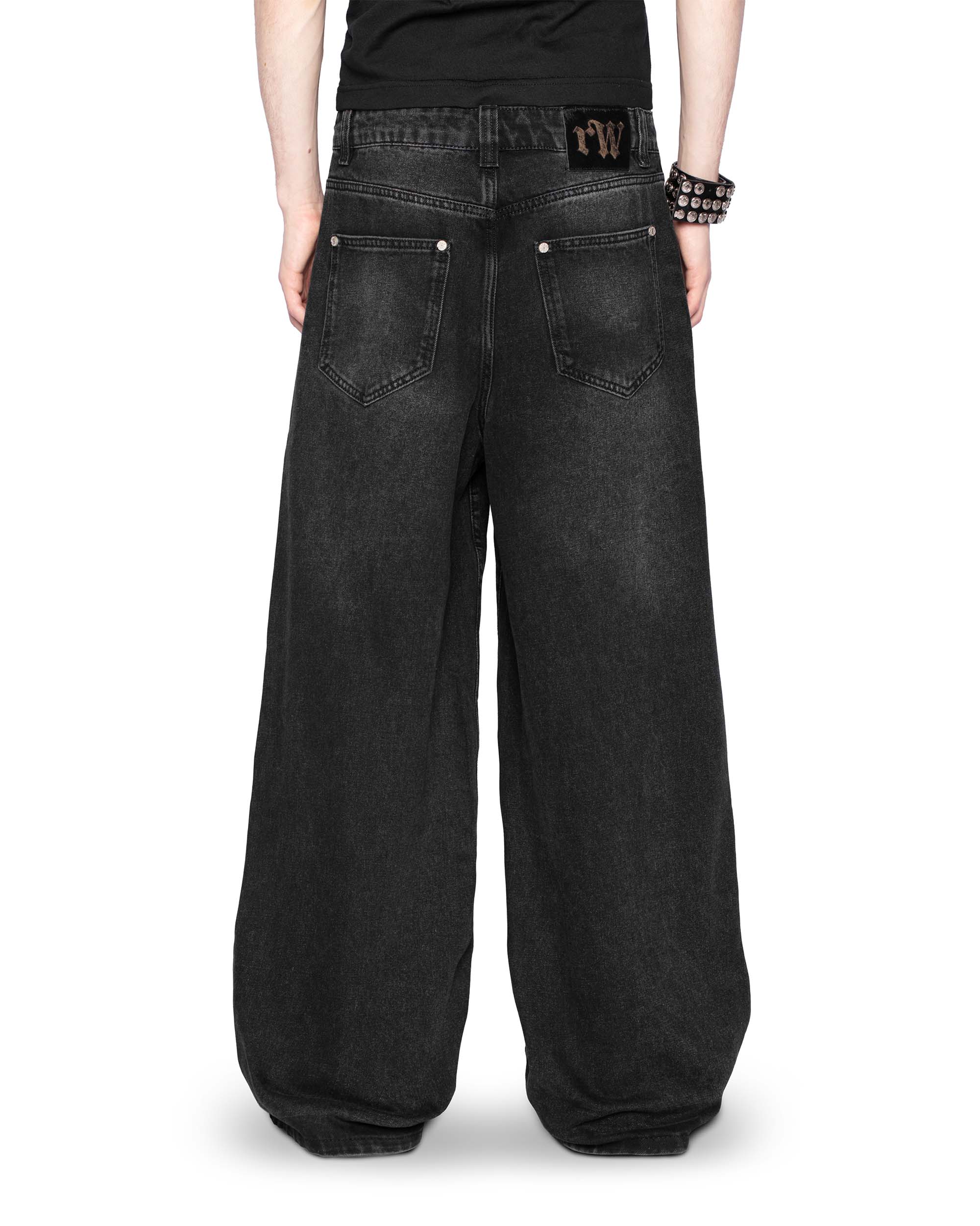 Black ultra wide jeans