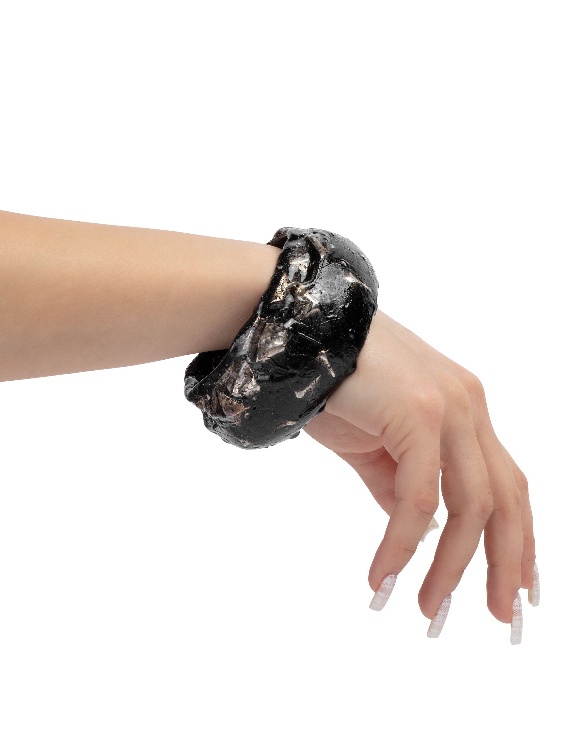 Leather stud bracelet