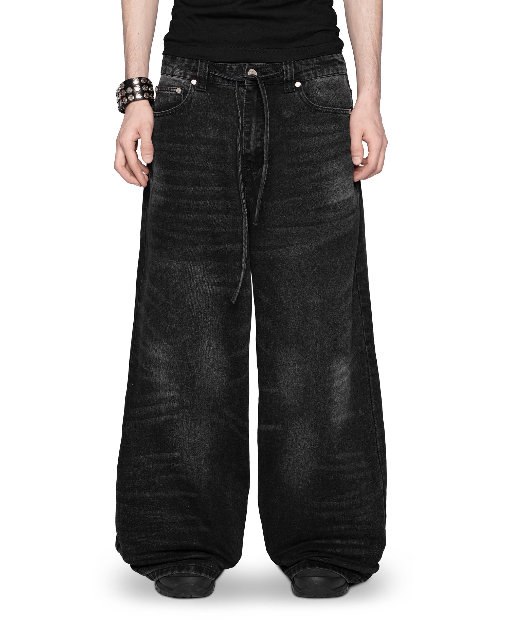 Black ultra wide jeans