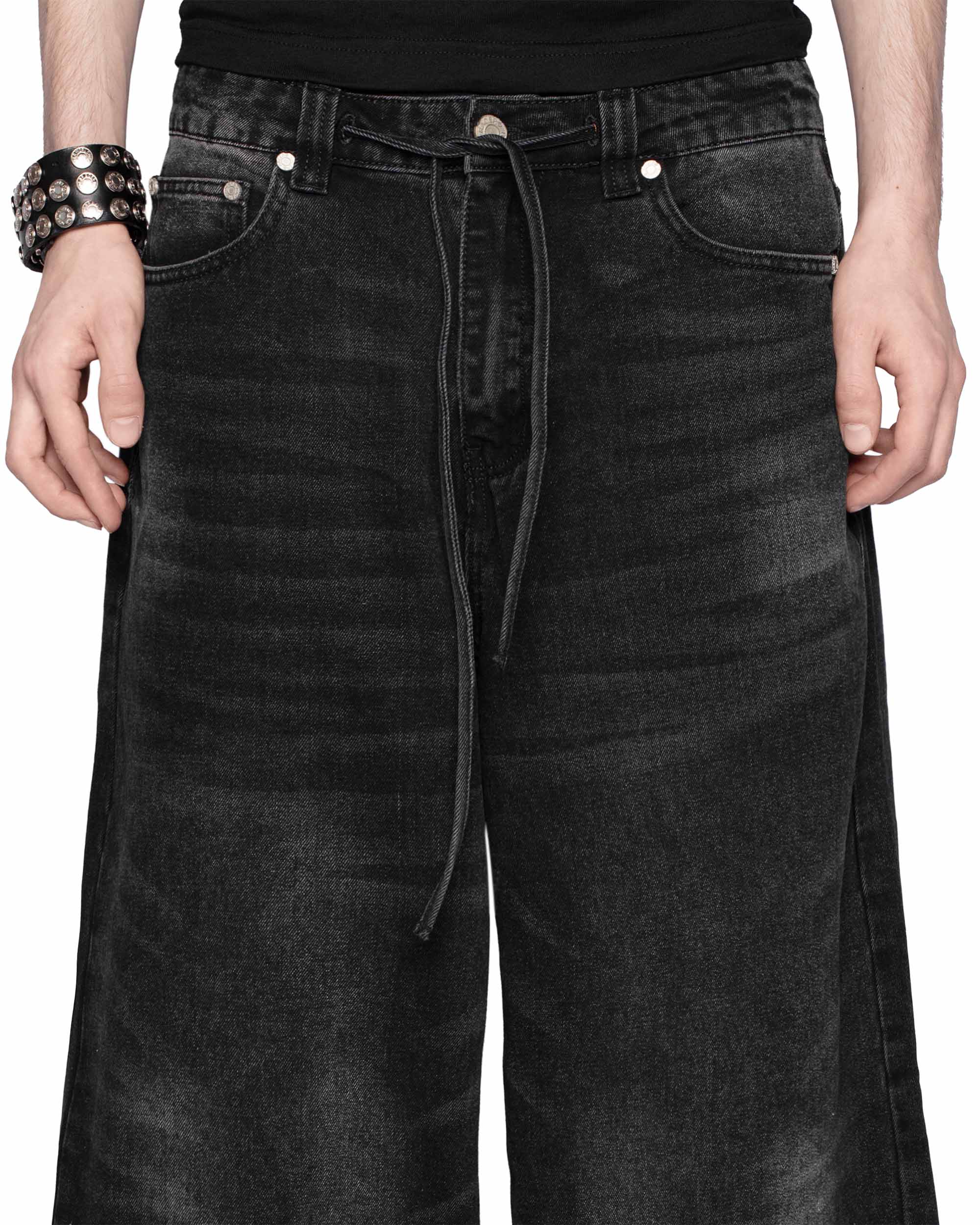 Black ultra wide jeans