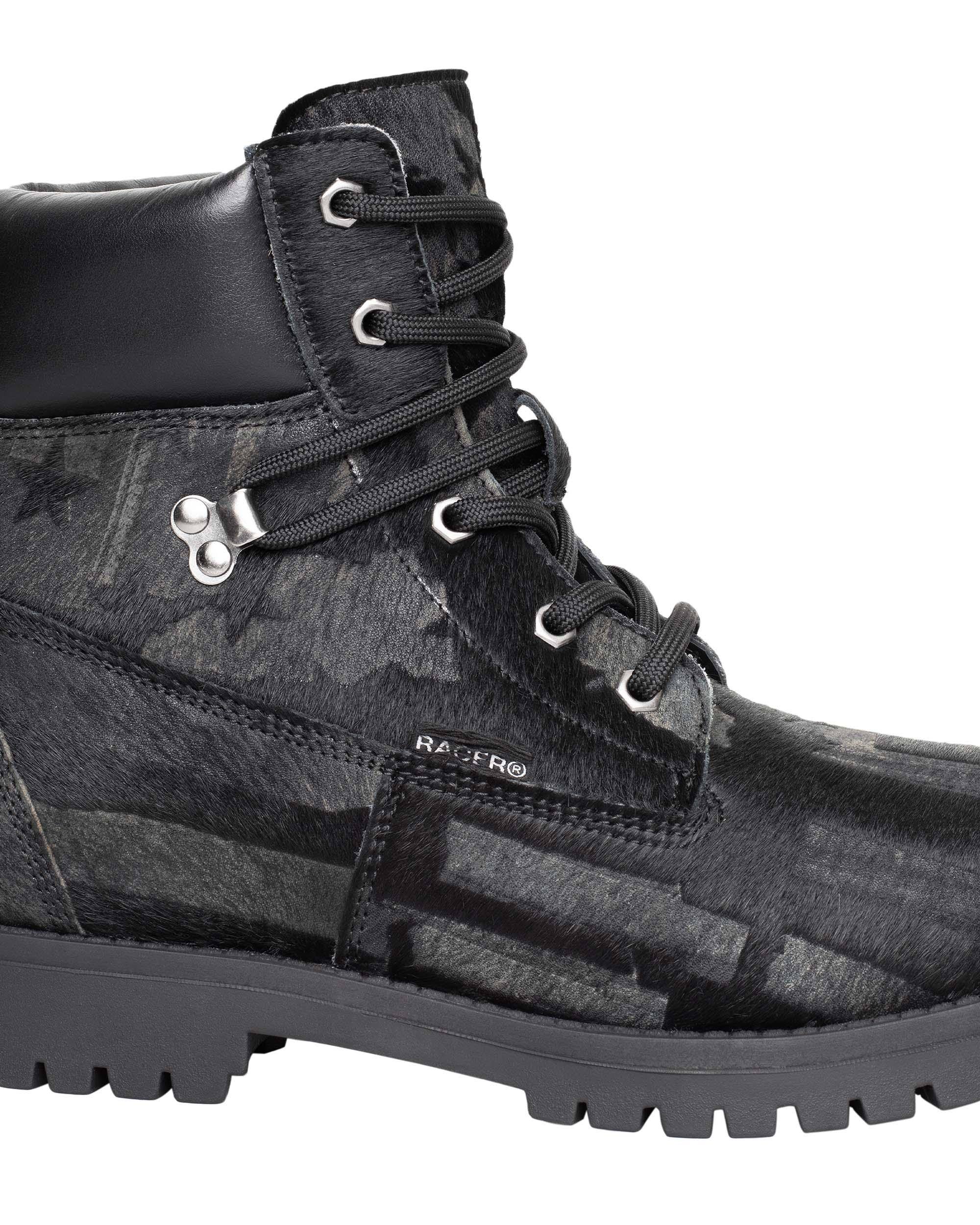 Black pony utility boots