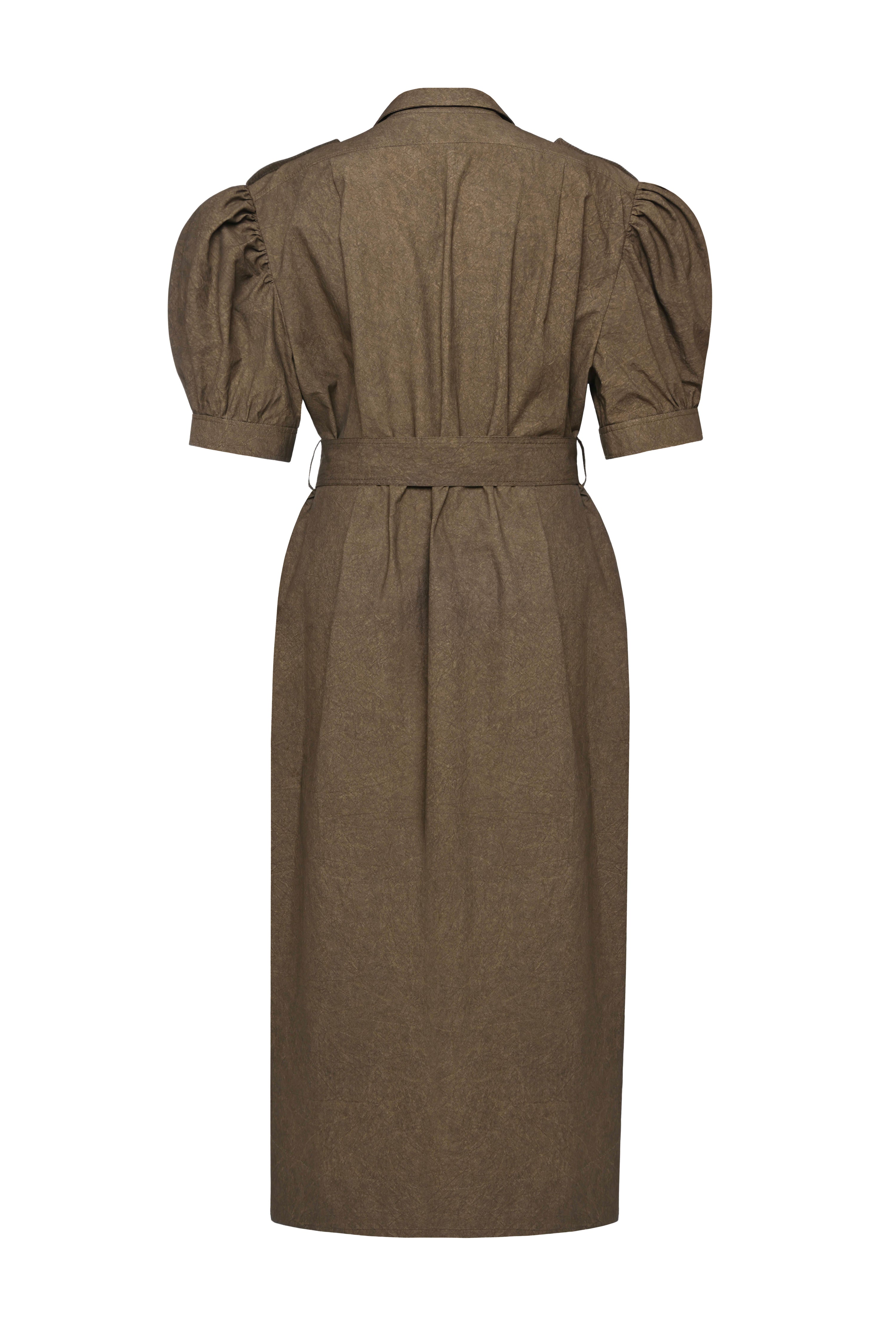 Belted shirt dress
