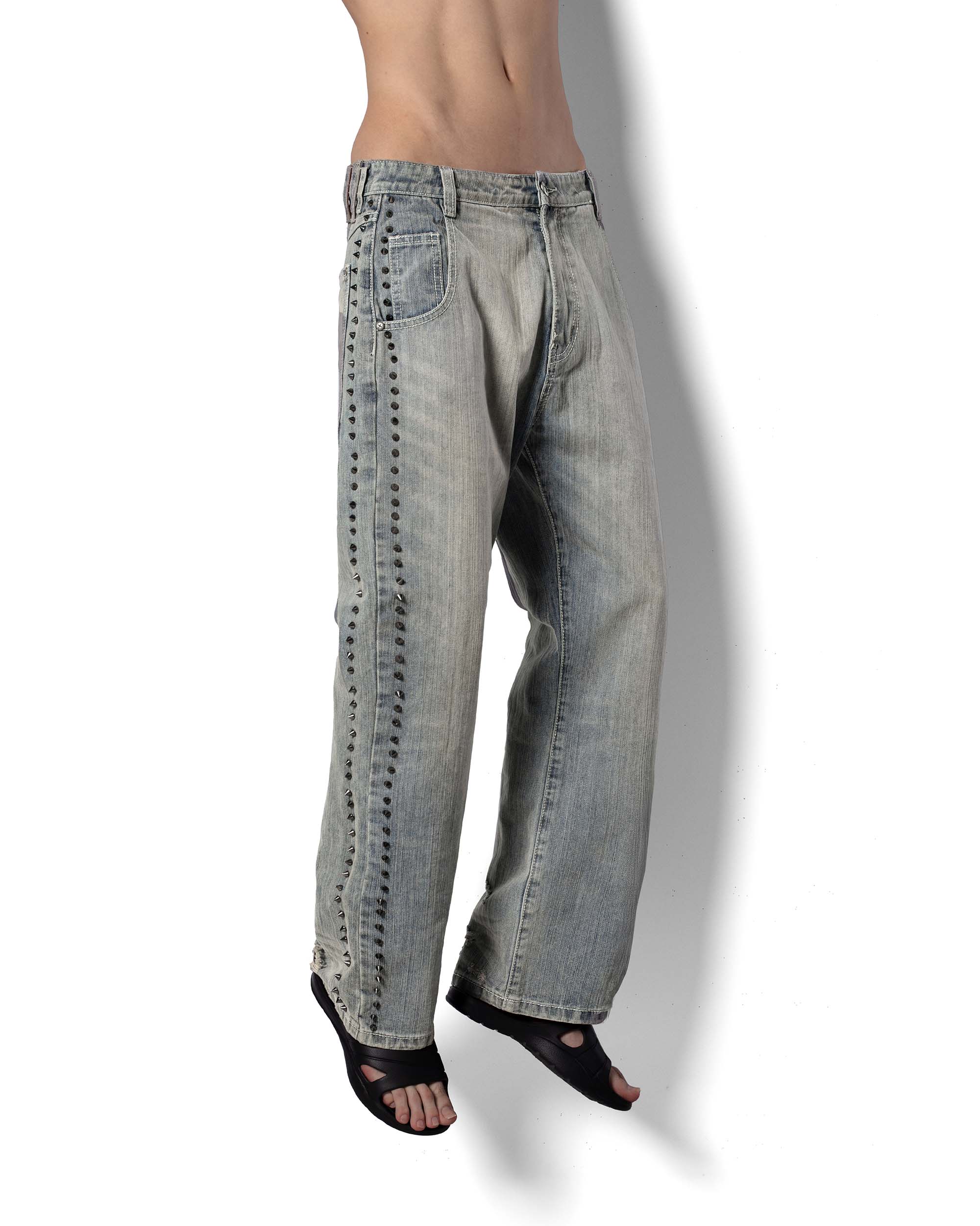 Racer x barragán spiked denim