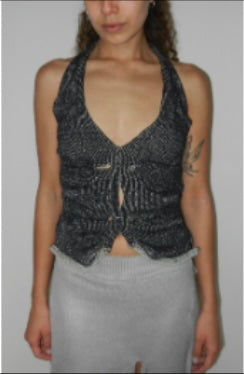 Butterfly top (black/beige)
