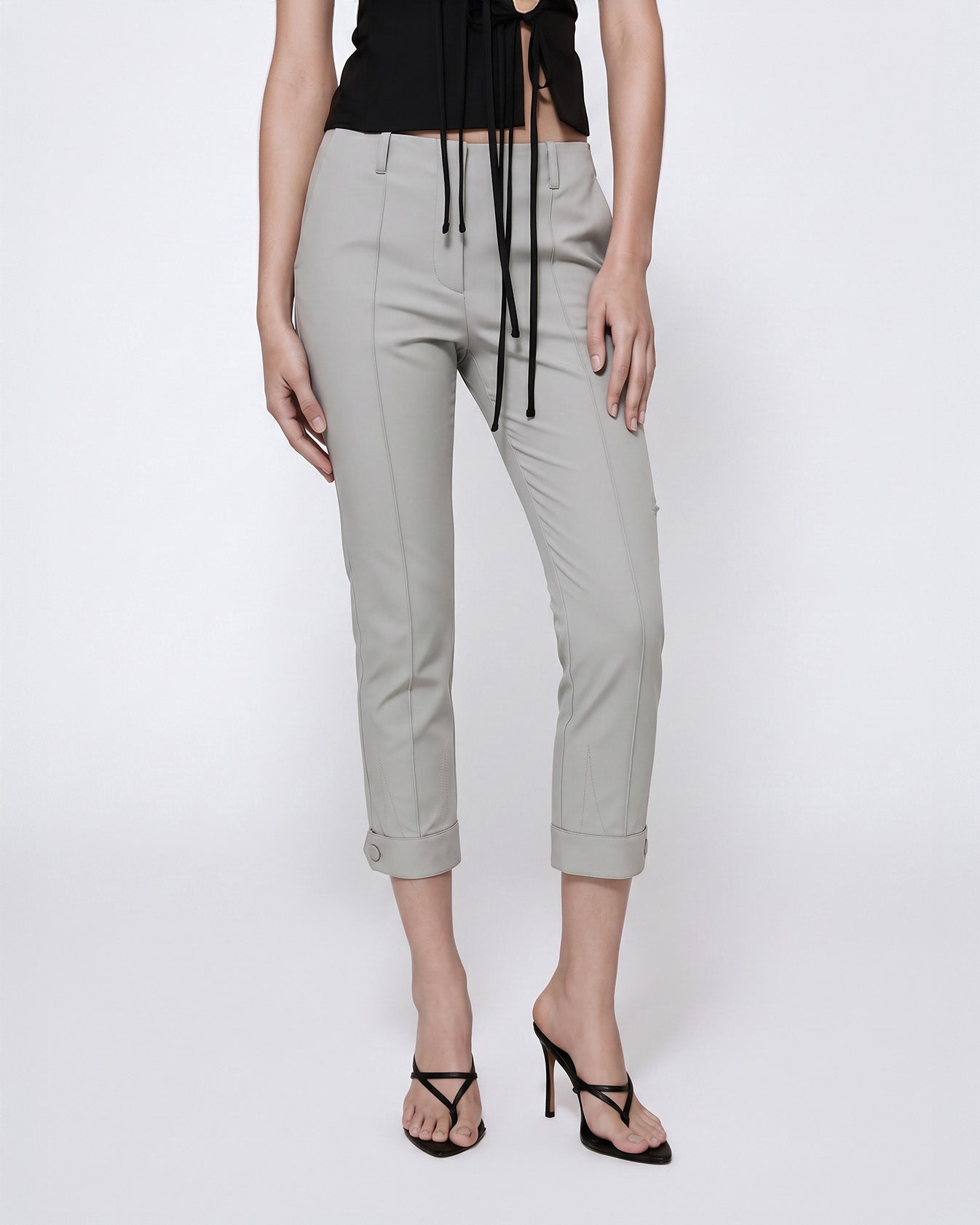 Capri pants warm grey