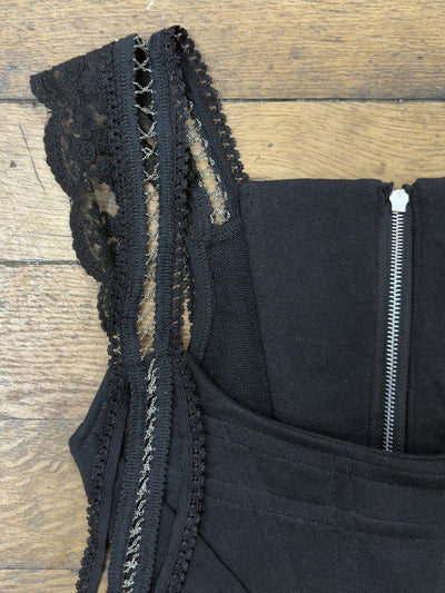 Chain corset - black