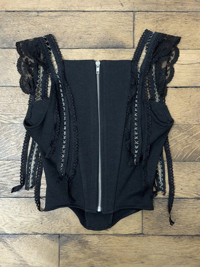 Chain corset - black