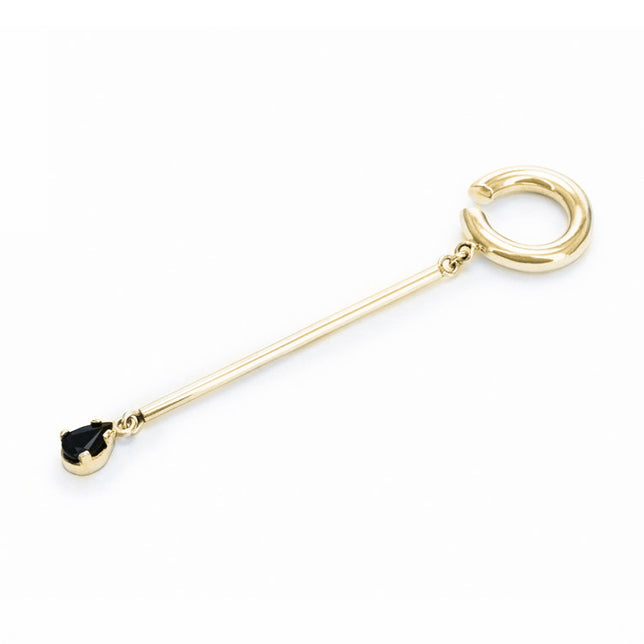 Charlotte ear-cuff  bar & sapphire
