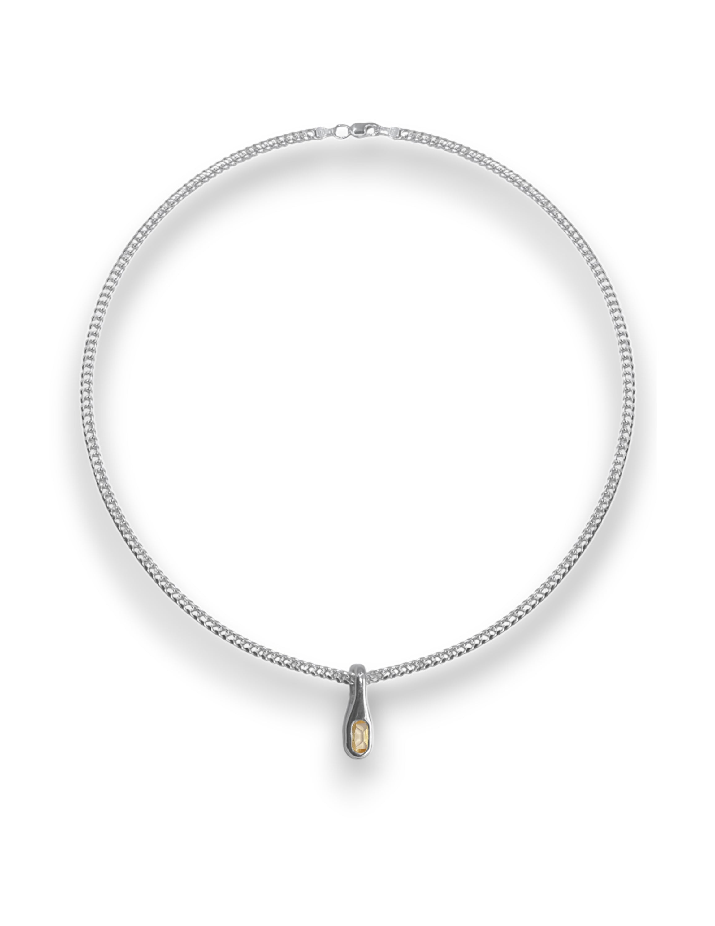 Charm wave citrine necklace