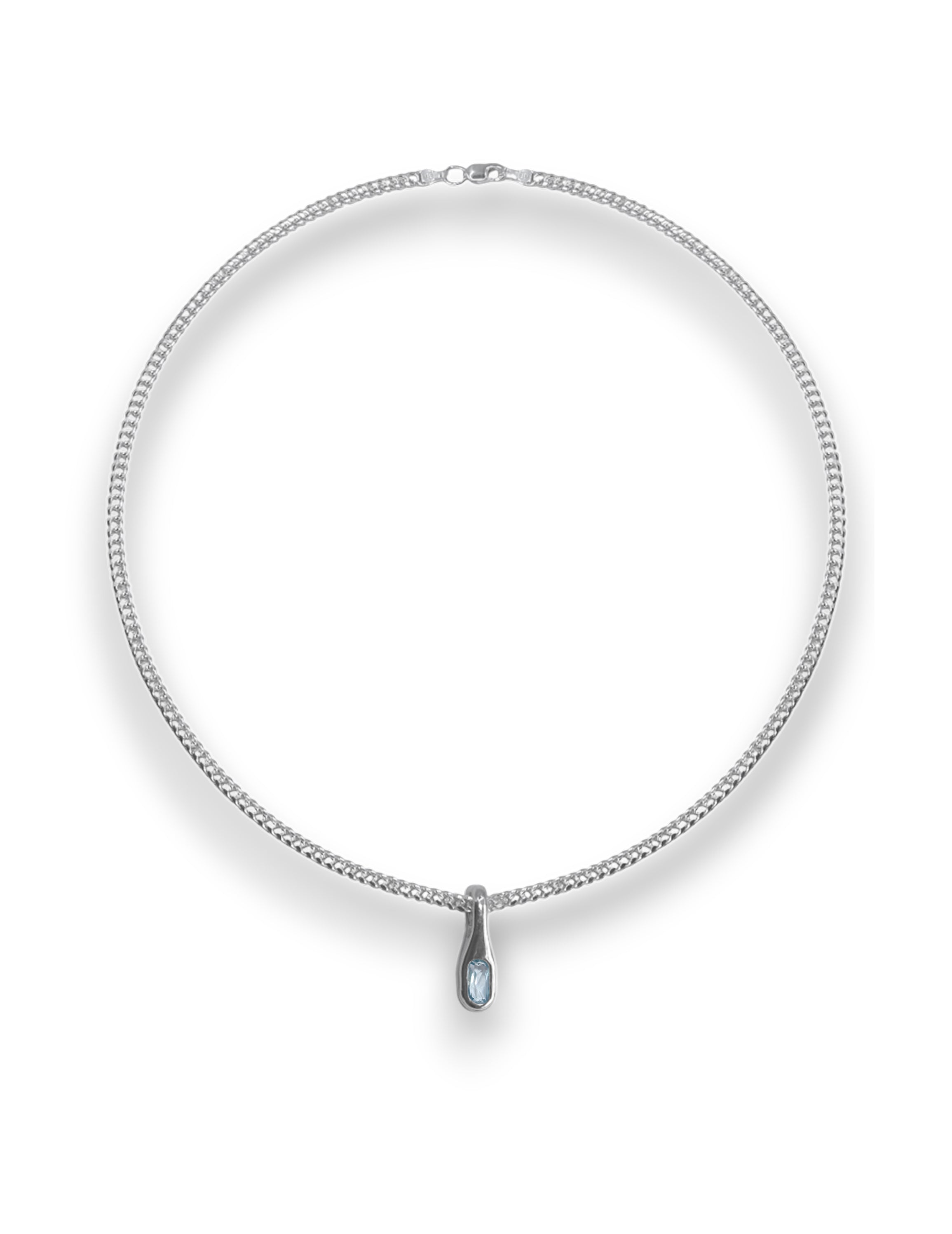 Charm wave topaz necklace