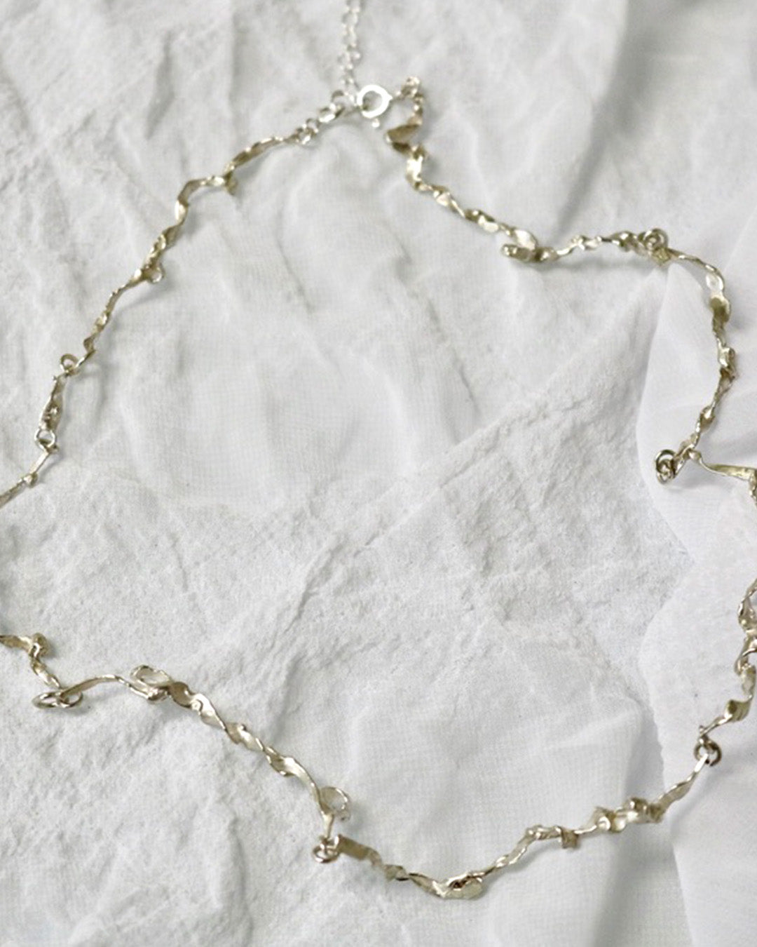 Burnt ribbon choker