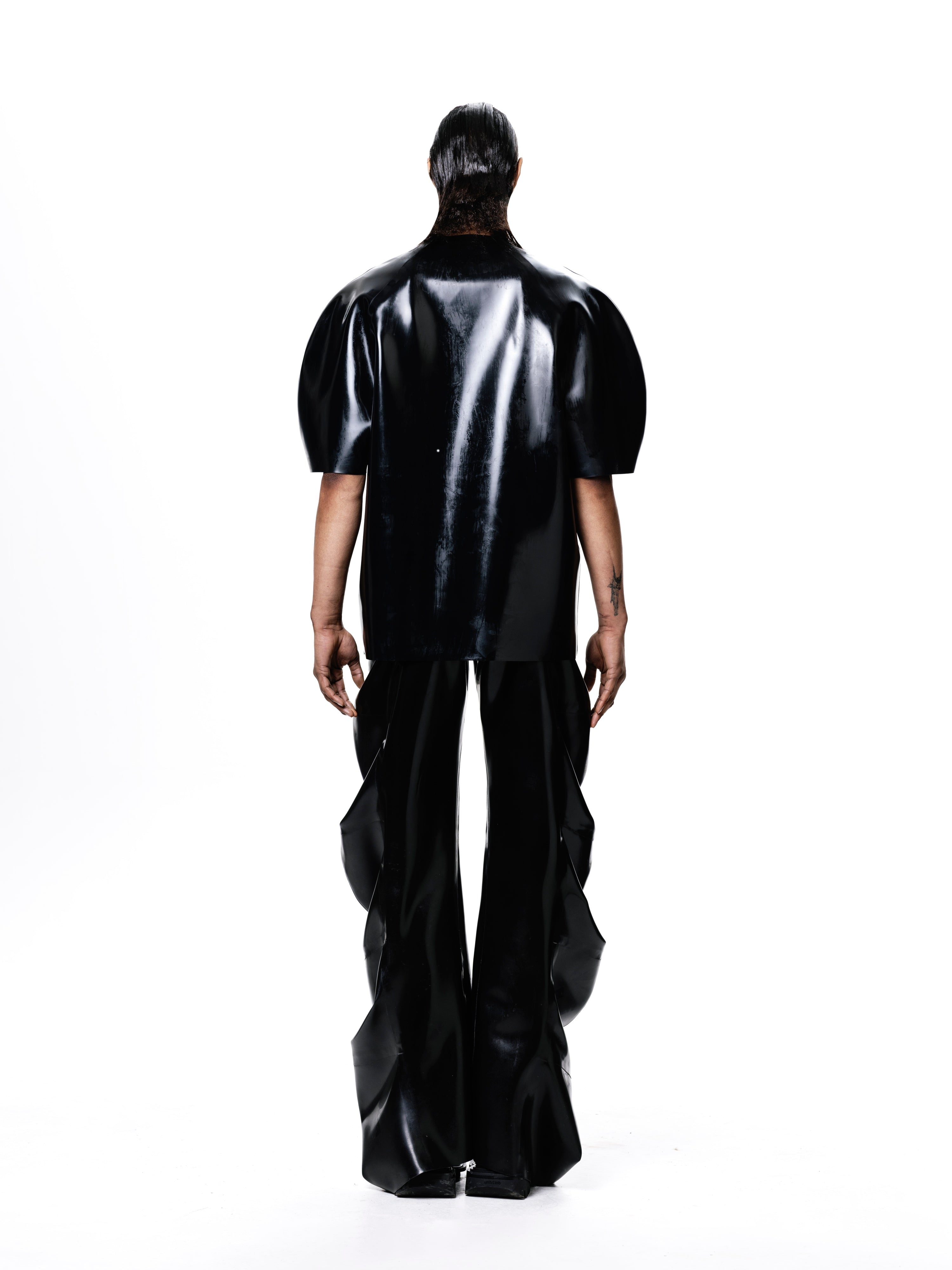 Black sculptural t-shirt