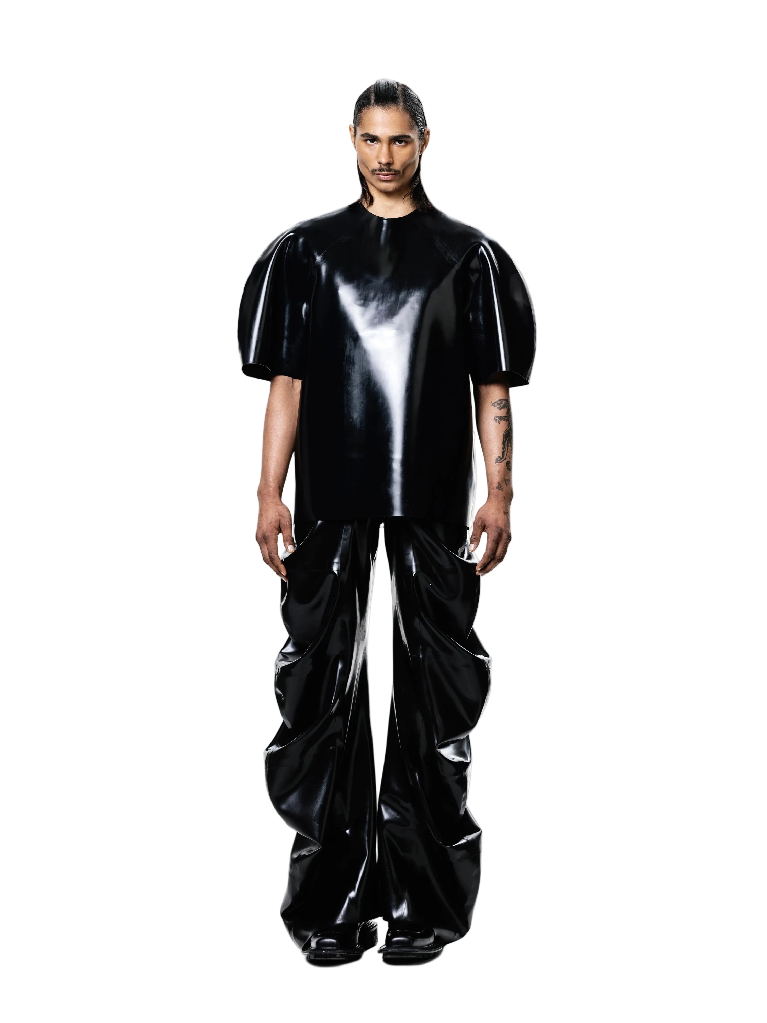 Black sculptural t-shirt