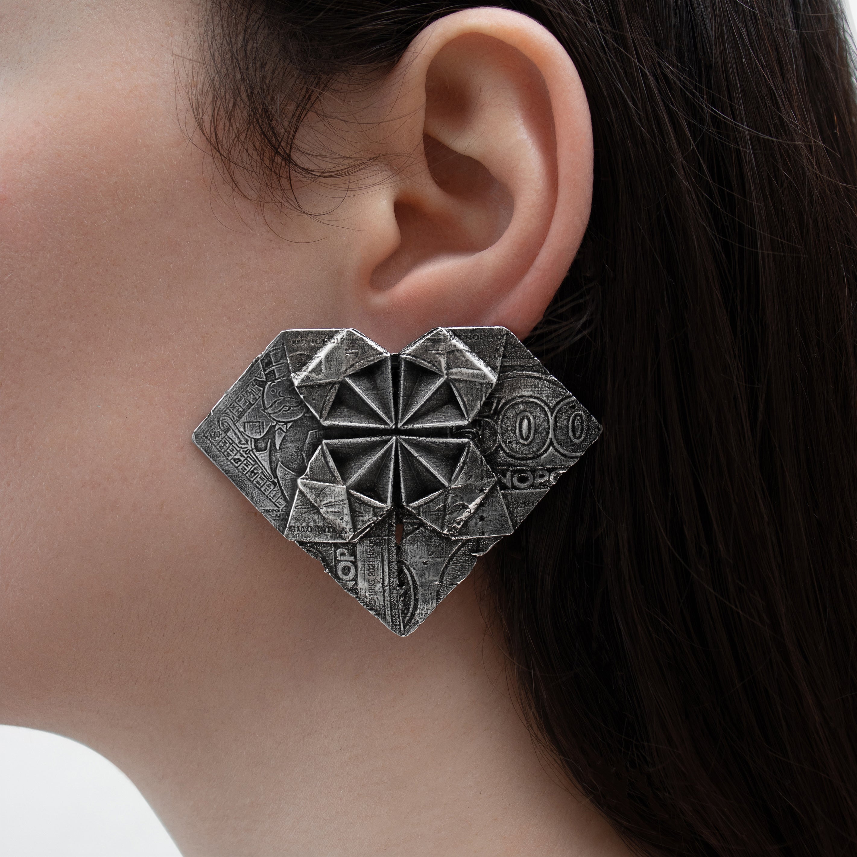 Monopoly banknote earrings