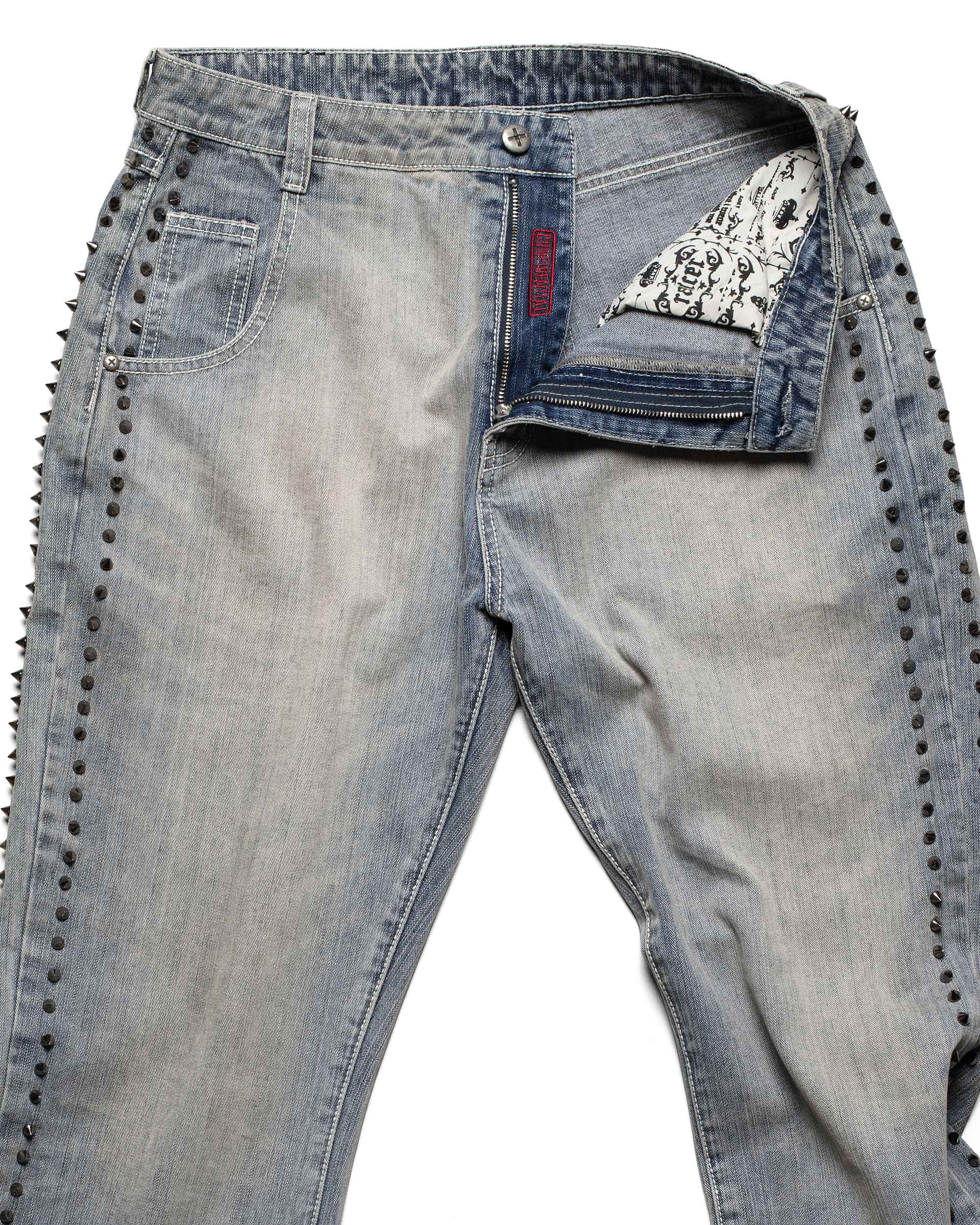 Racer x barragán spiked denim
