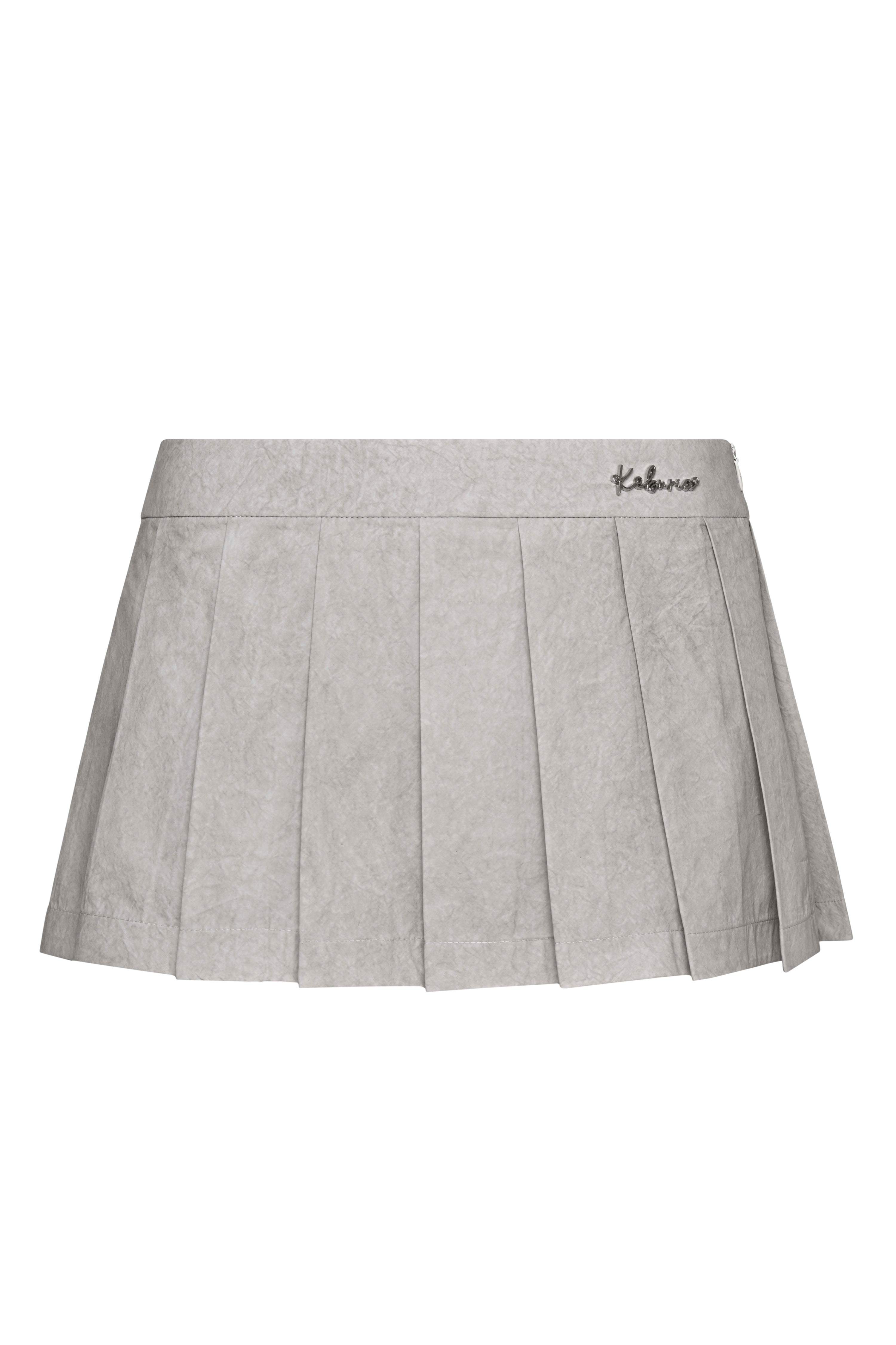 Pleated micro skirt