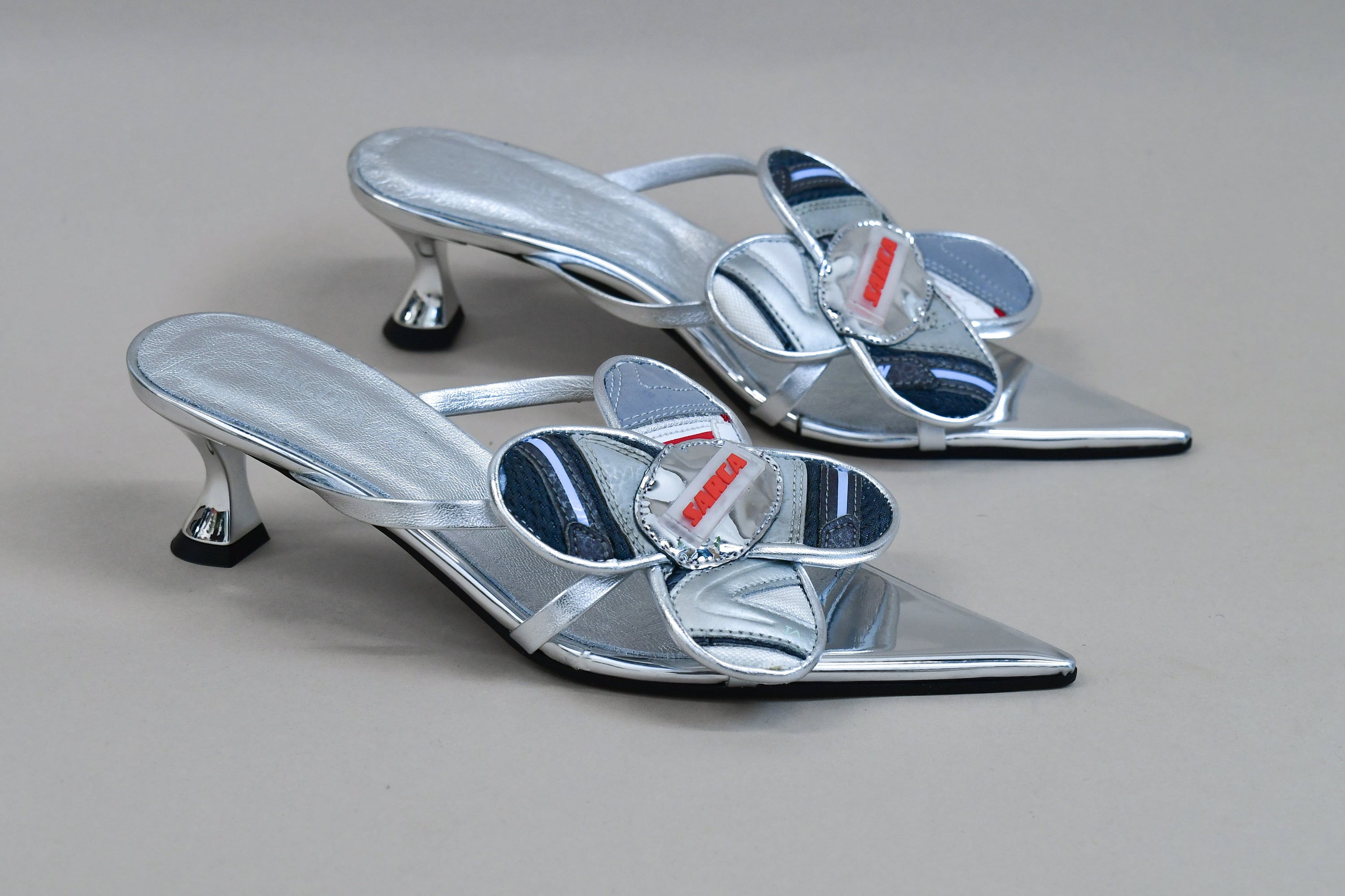 Daisy' silver upcycled sandal