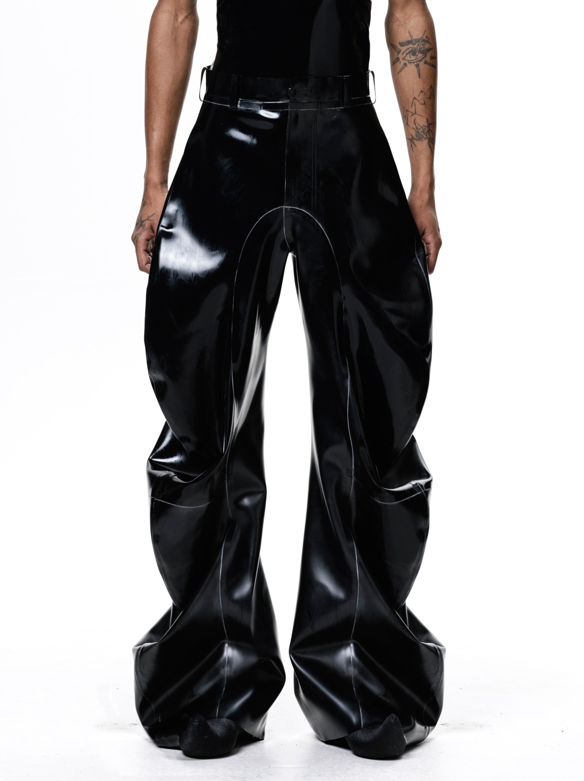 Black deflated trousers | signature fit