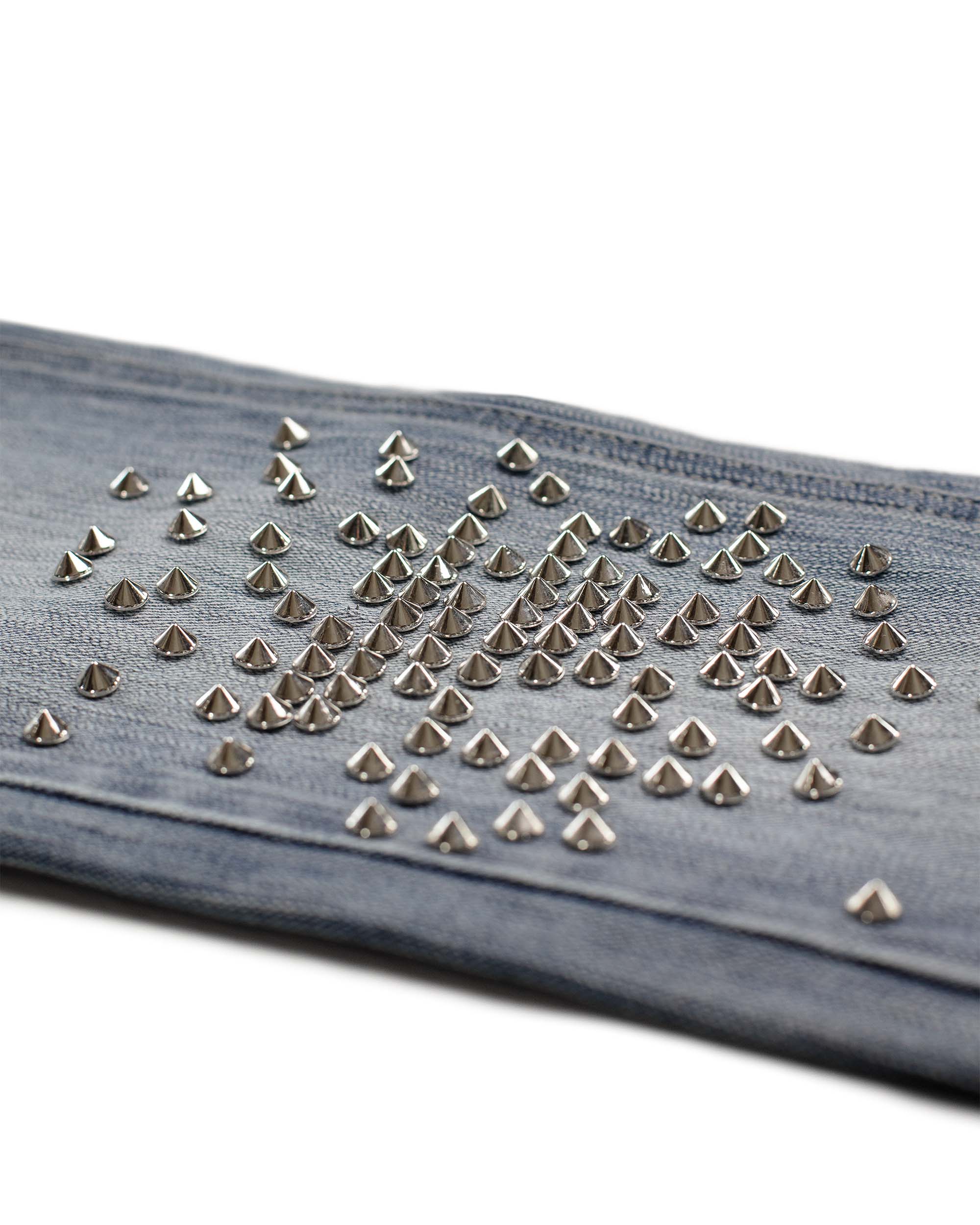 Spike flared denim