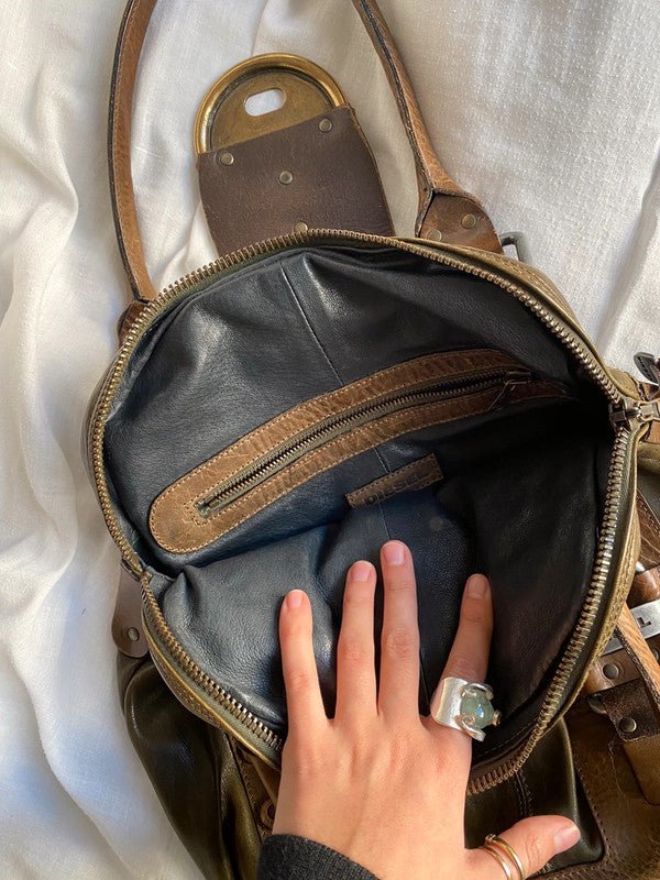 Diesel leather maxi bag