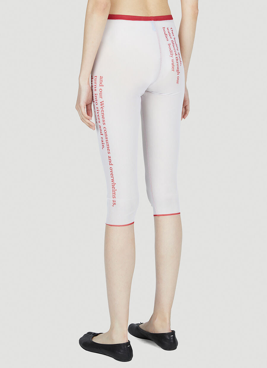 Wet Script Biker Shorts