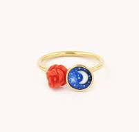 Ring moon in venus and red coral