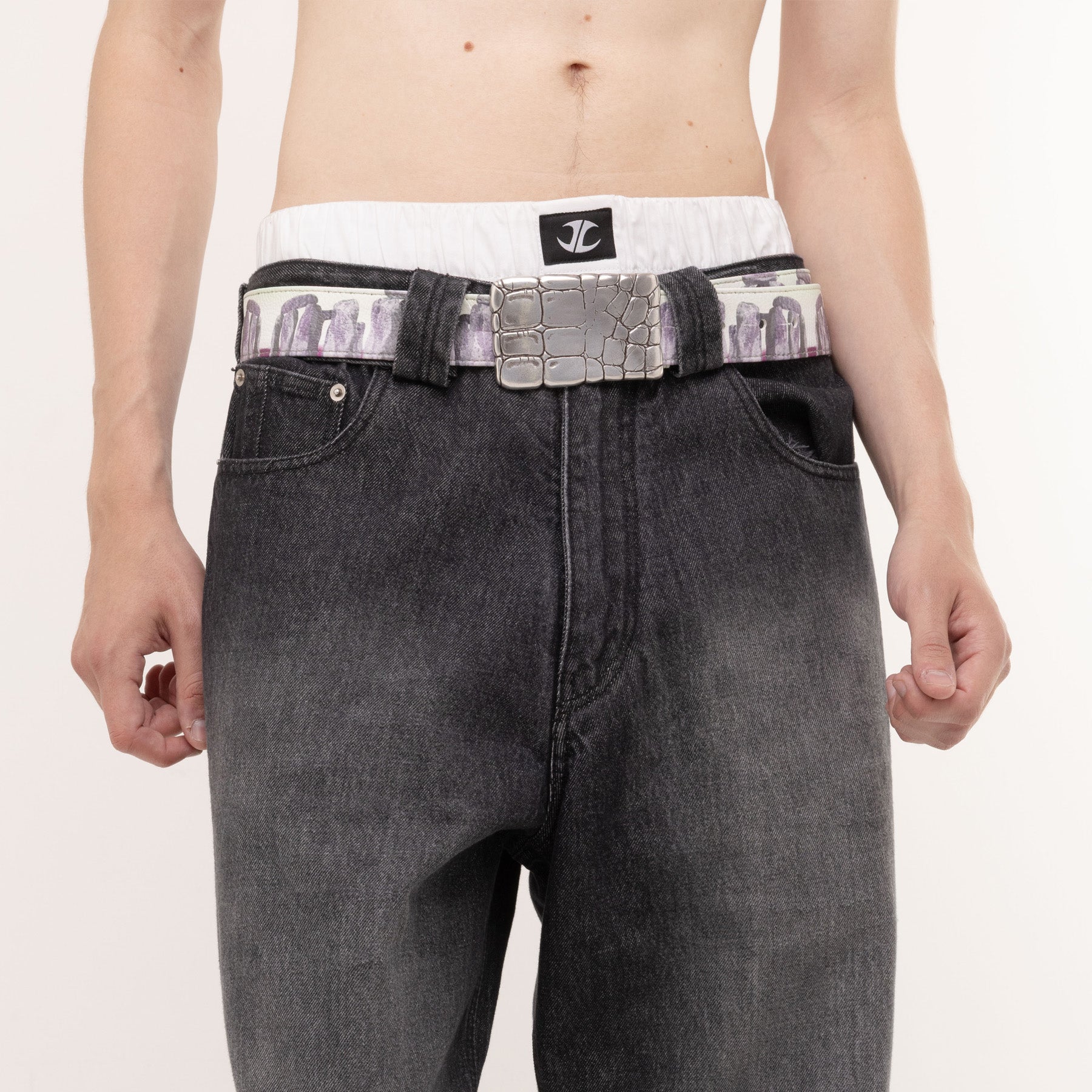 Belt w/ rockwall buckle