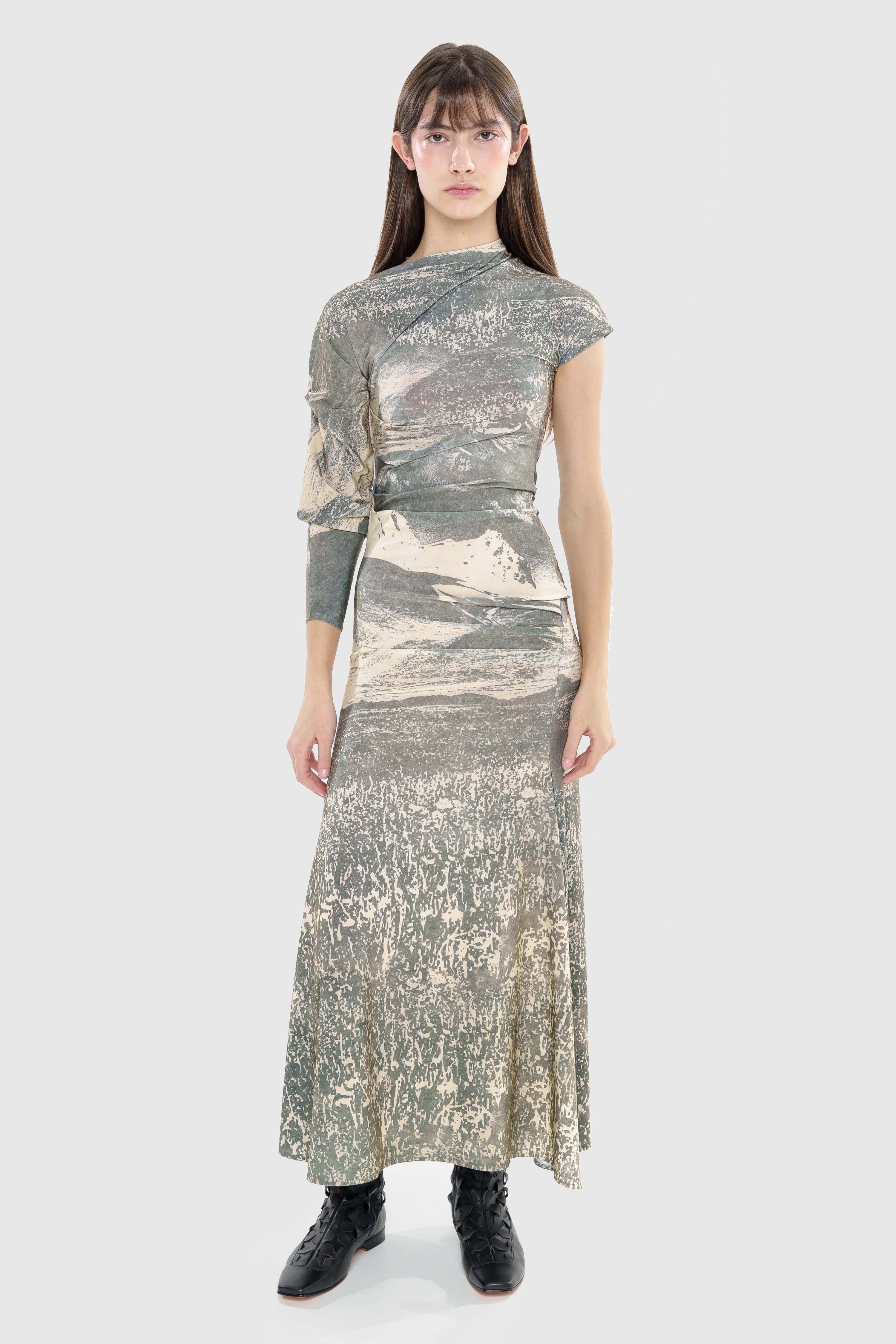Printed jersey dress