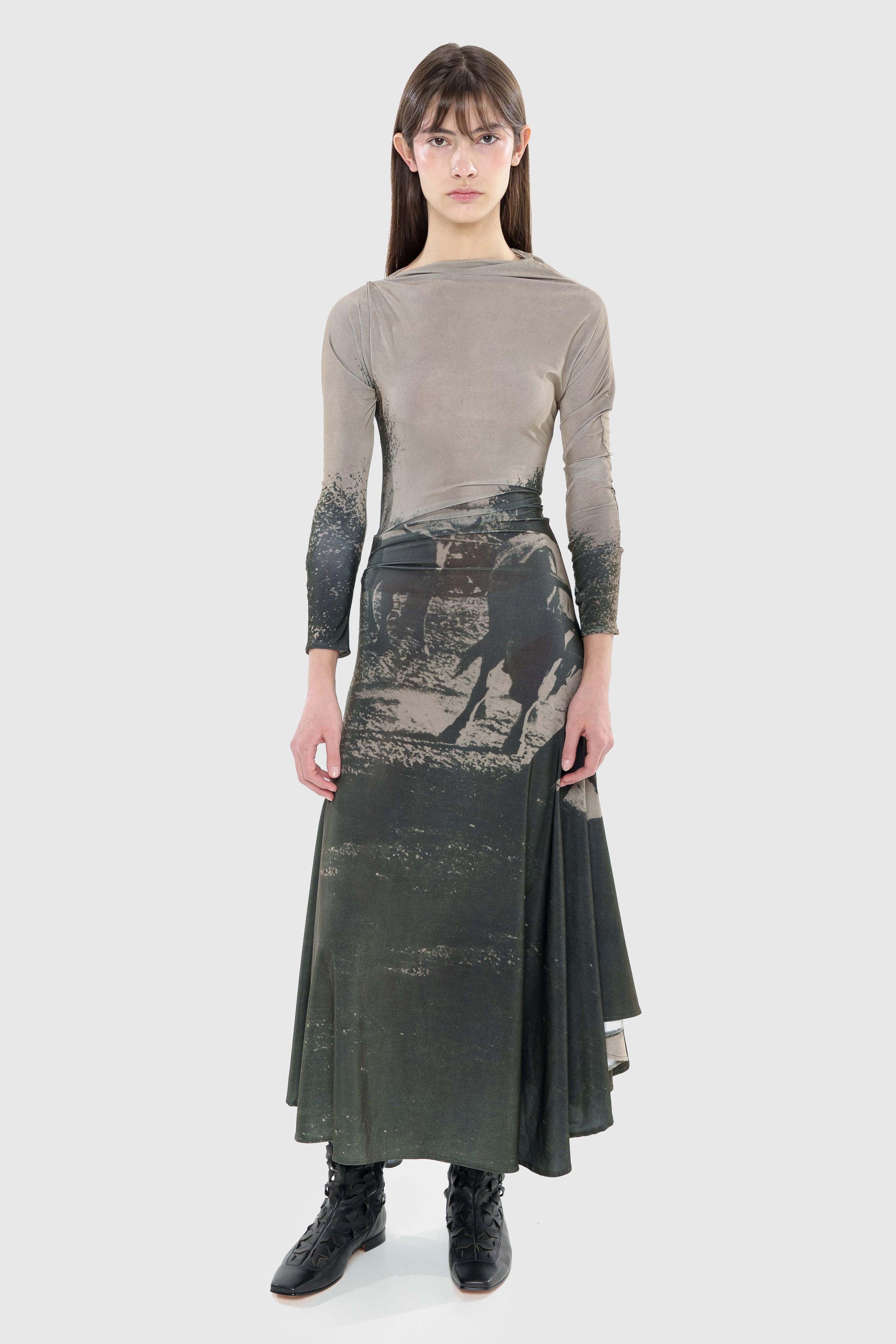 Printed jersey  circle dress