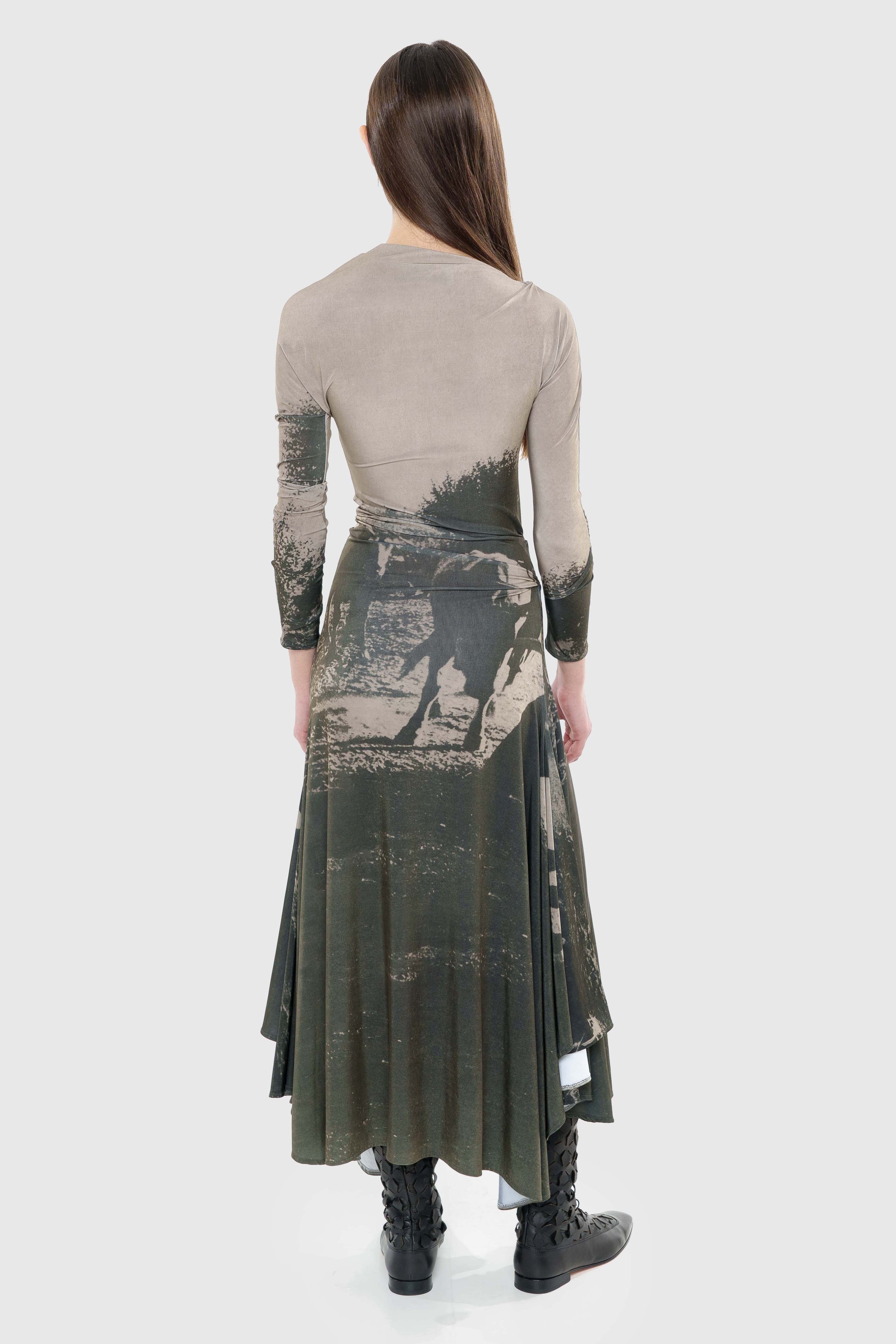 Printed jersey  circle dress