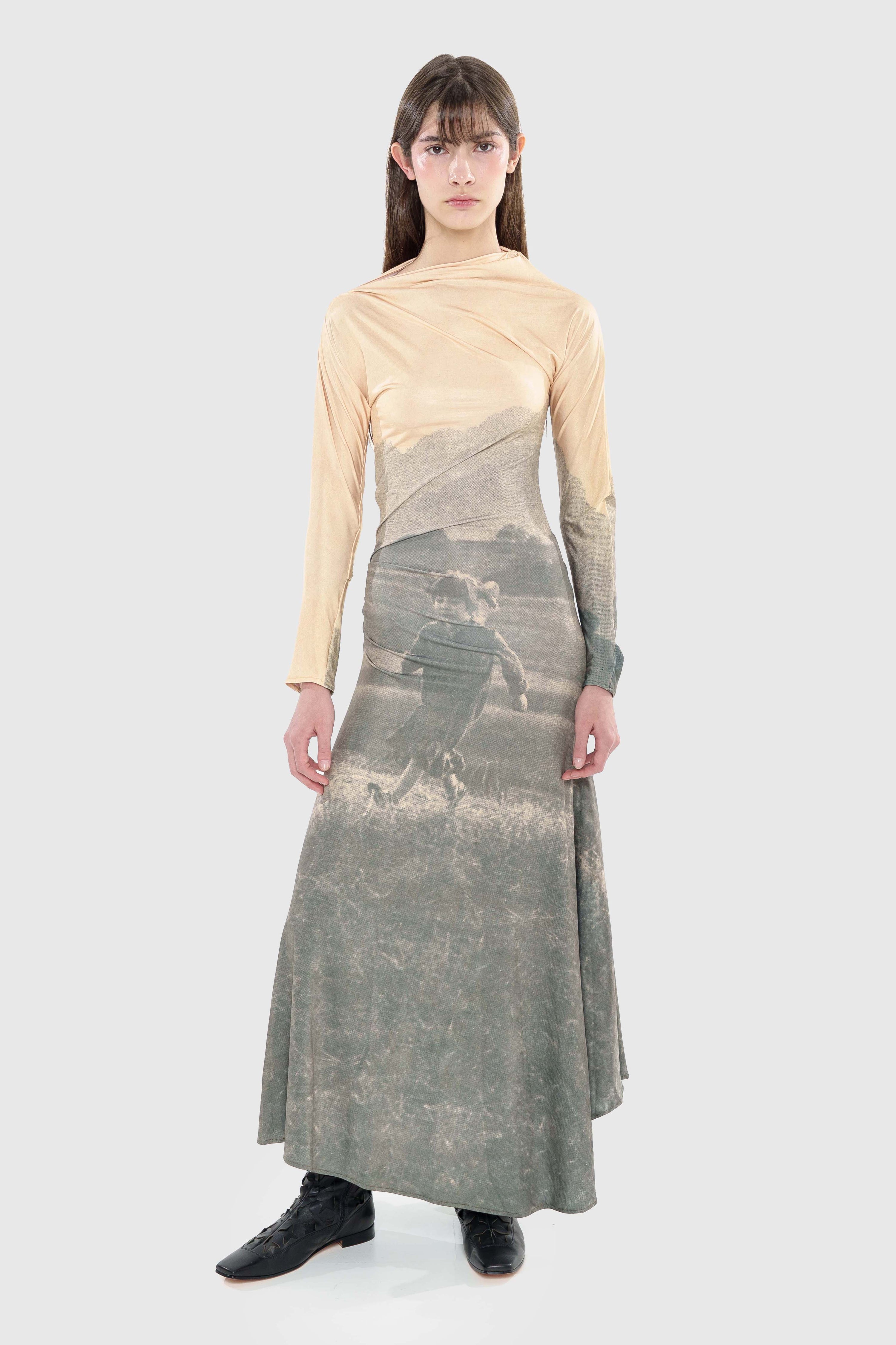 Printed jersey  circle dress