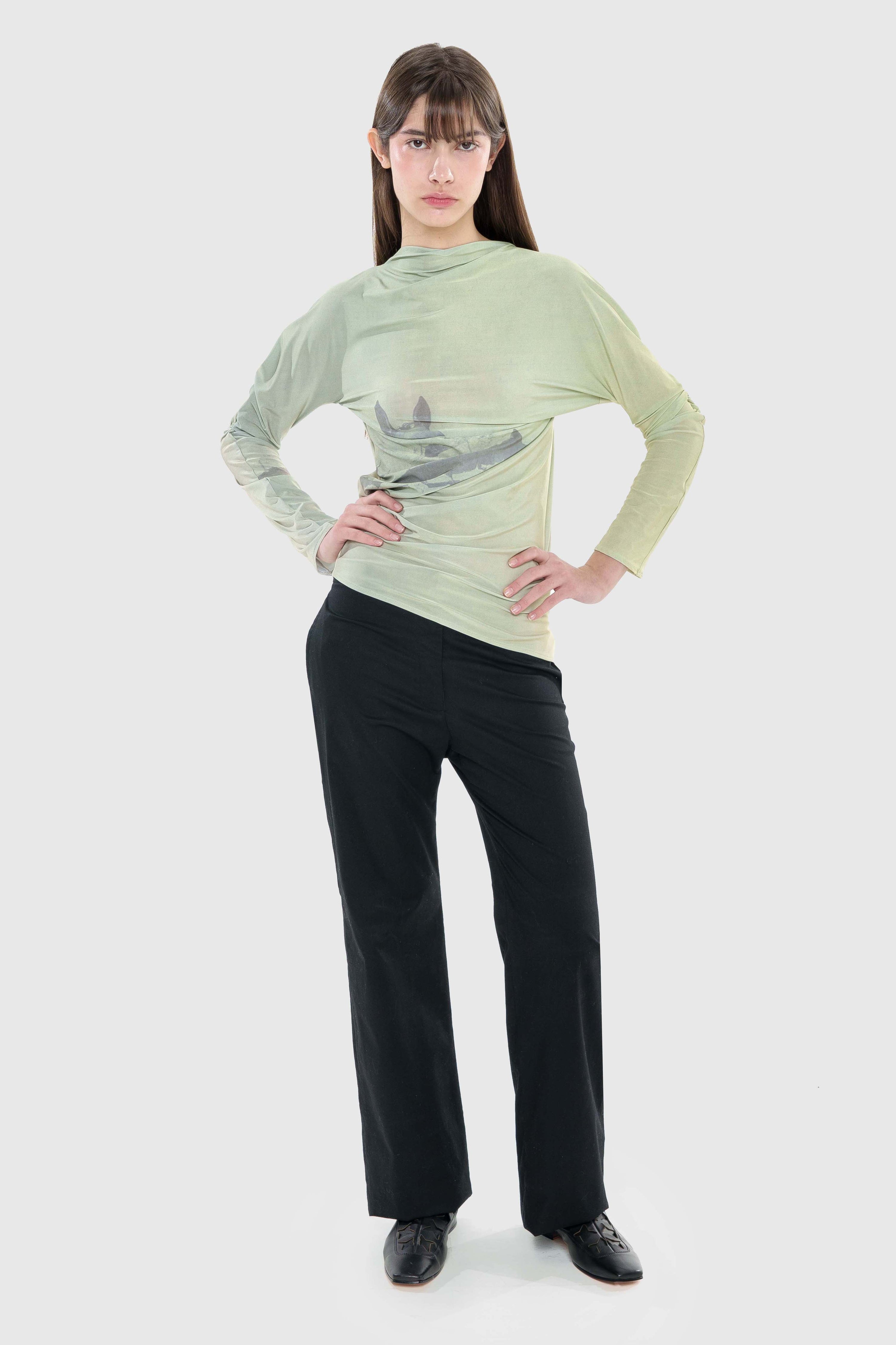 Printed jersey top