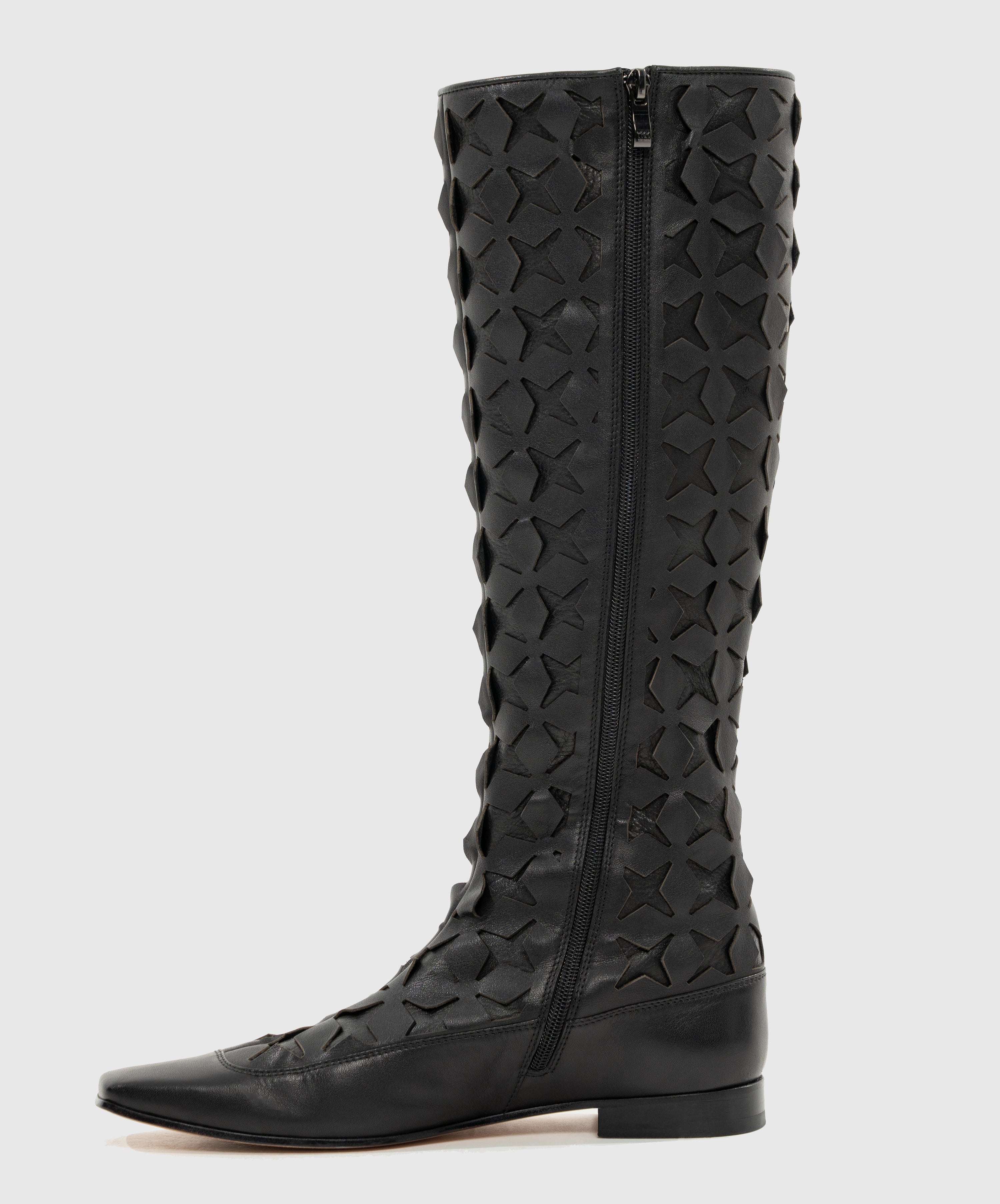 Leather boots