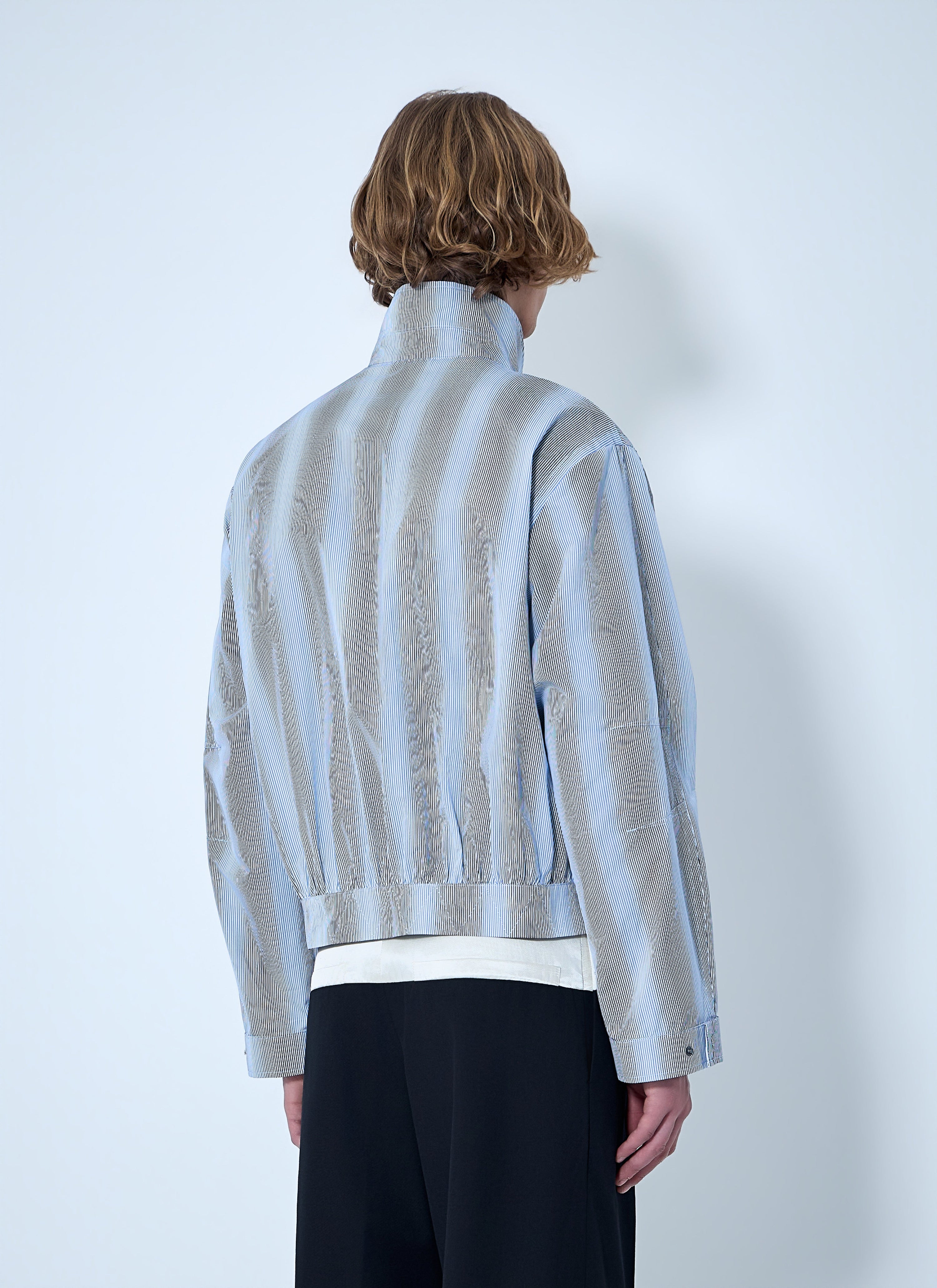 Striped zip-up jacket