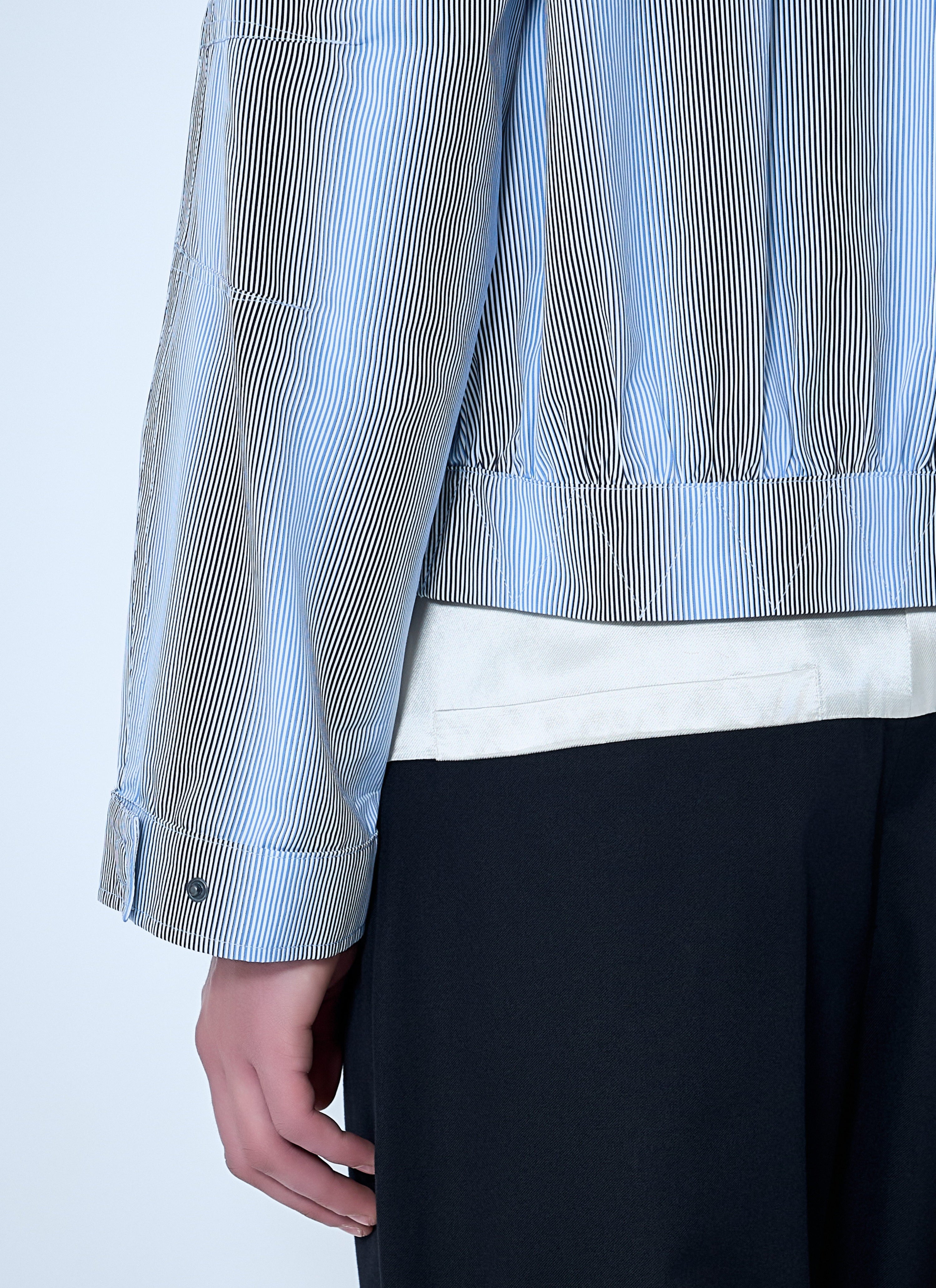 Striped zip-up jacket