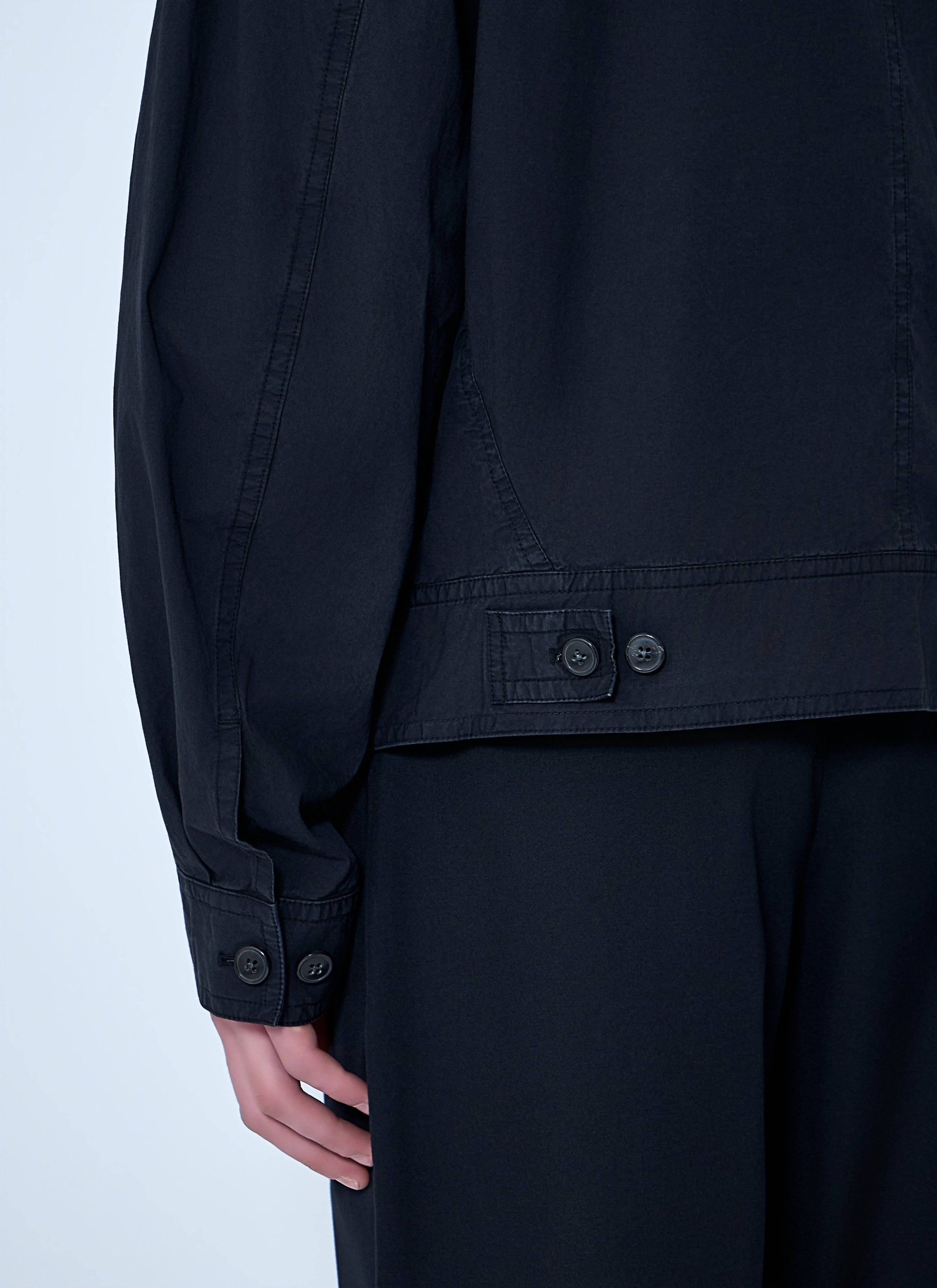 Cotton jacket with snap fastening