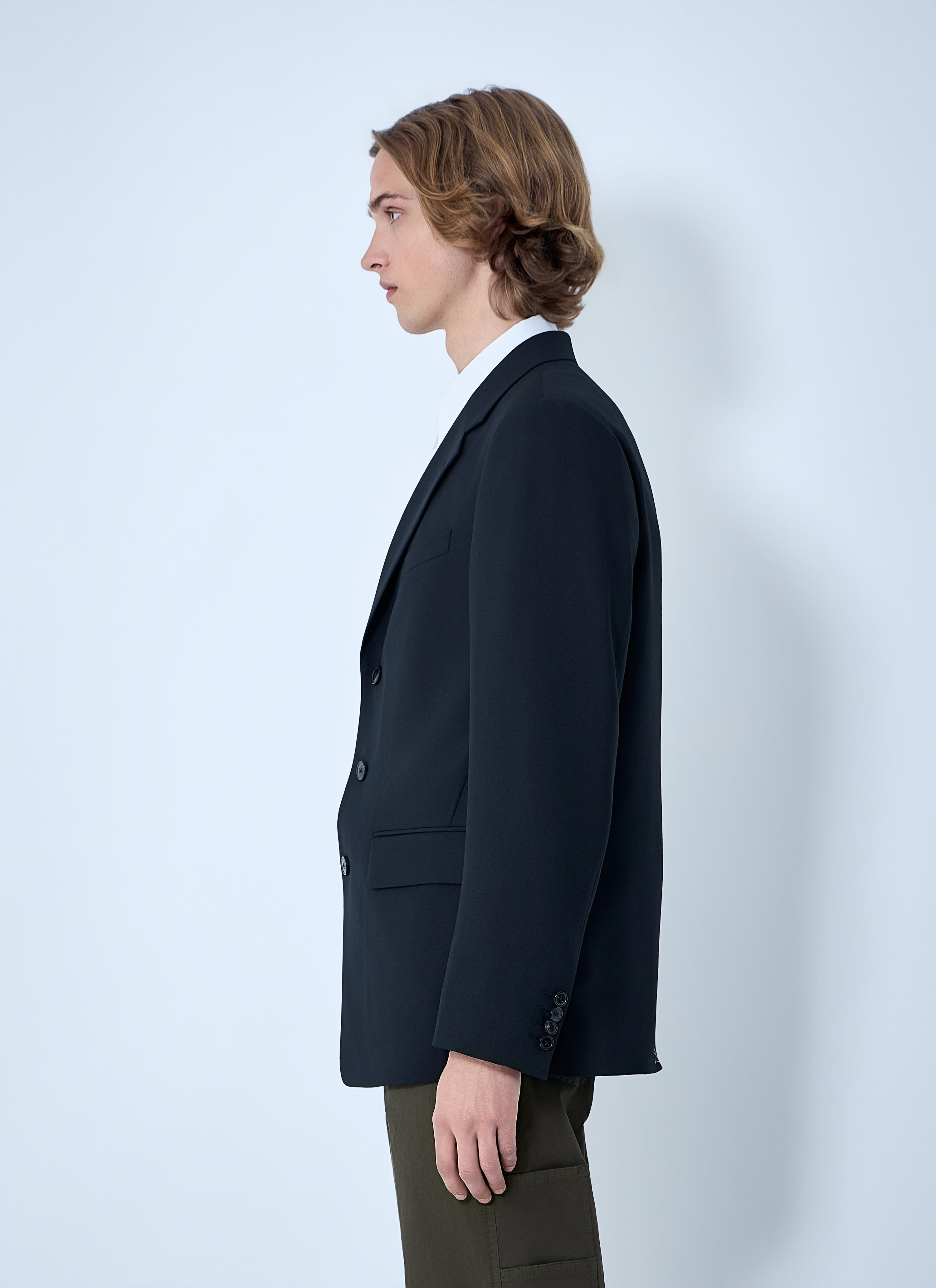 Single-breasted wool blazer