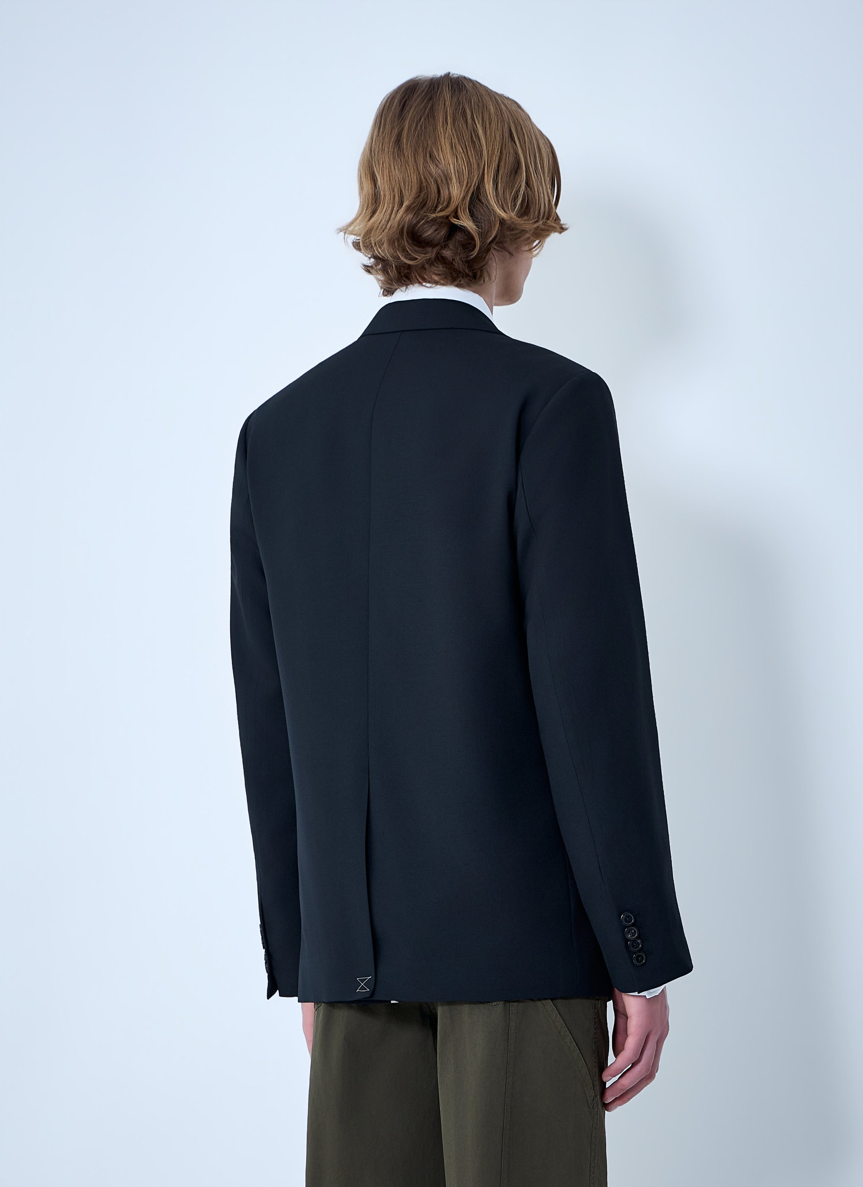 Single-breasted wool blazer