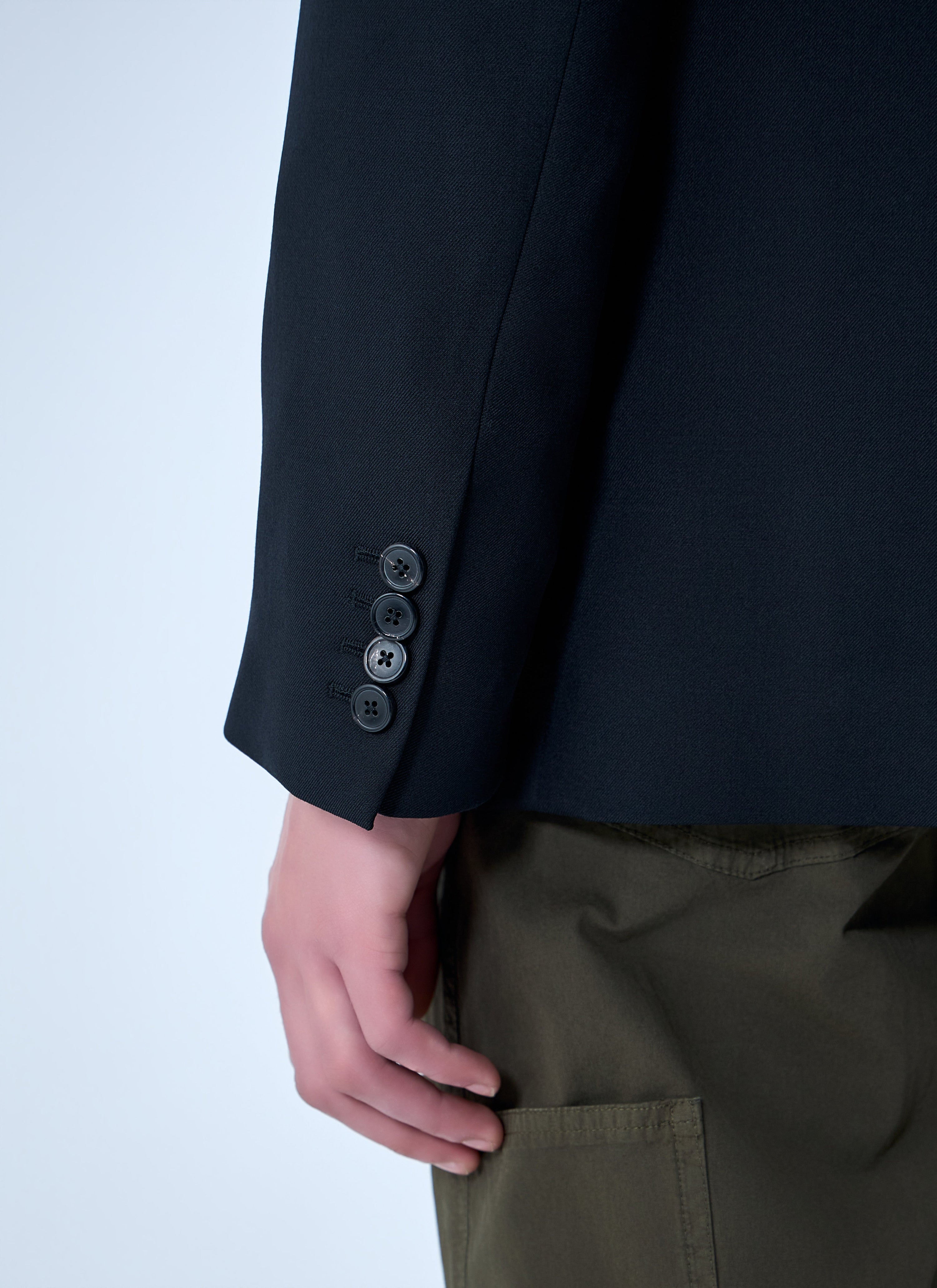 Single-breasted wool blazer