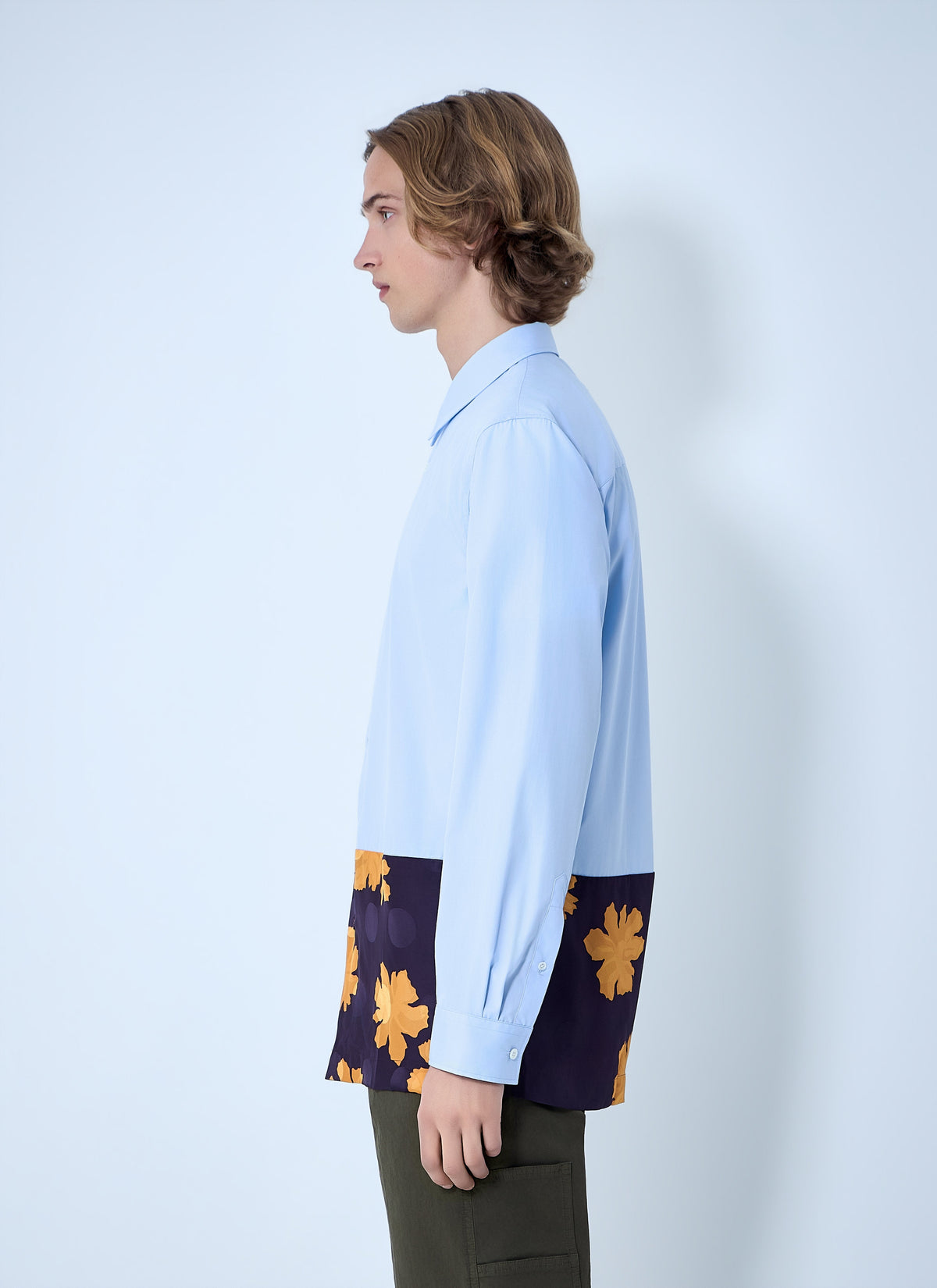 Contrast cotton shirt