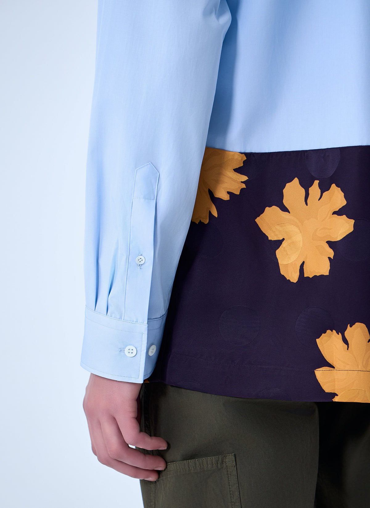 Contrast cotton shirt