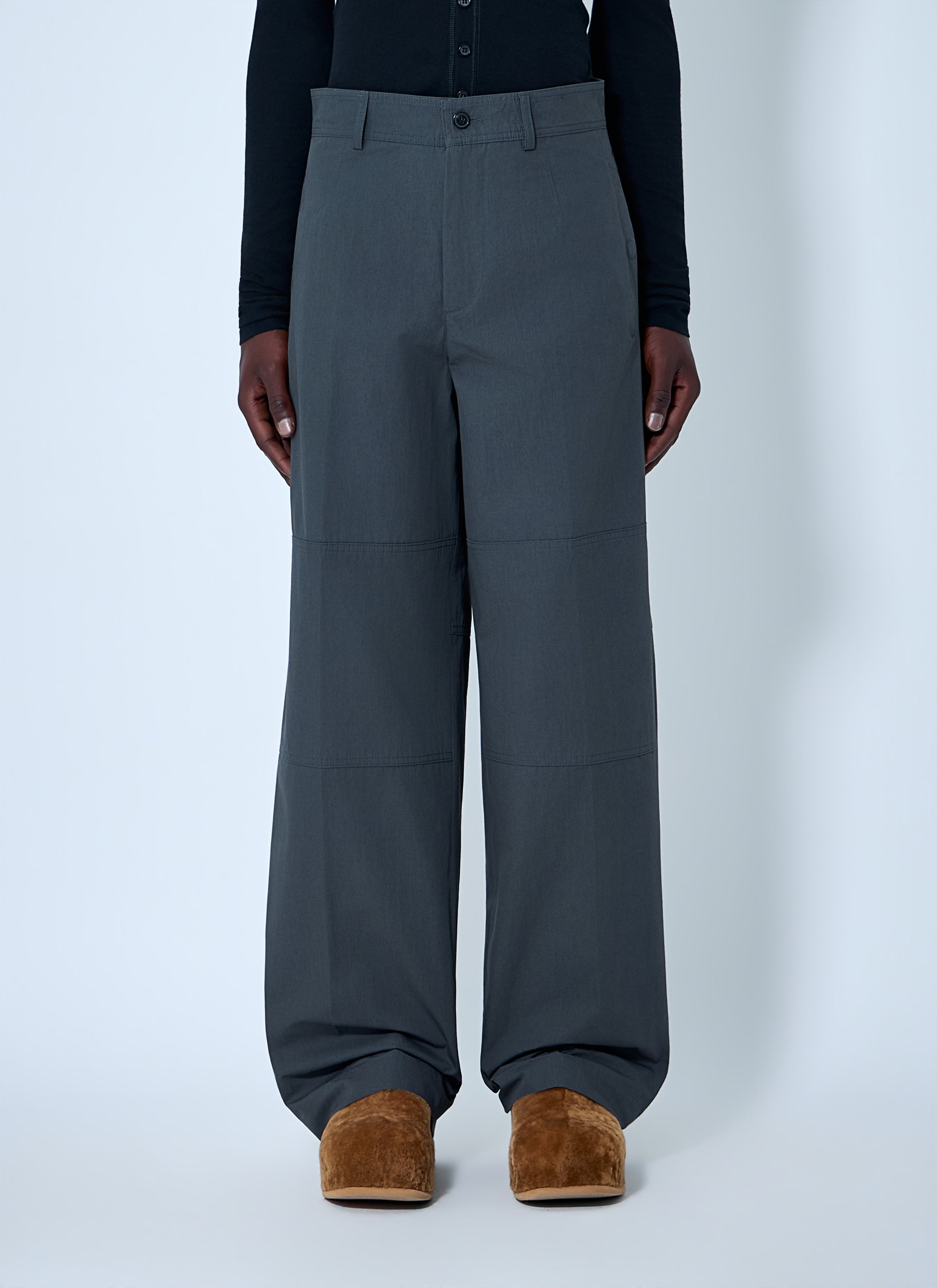 Wide-leg high-rise trousers